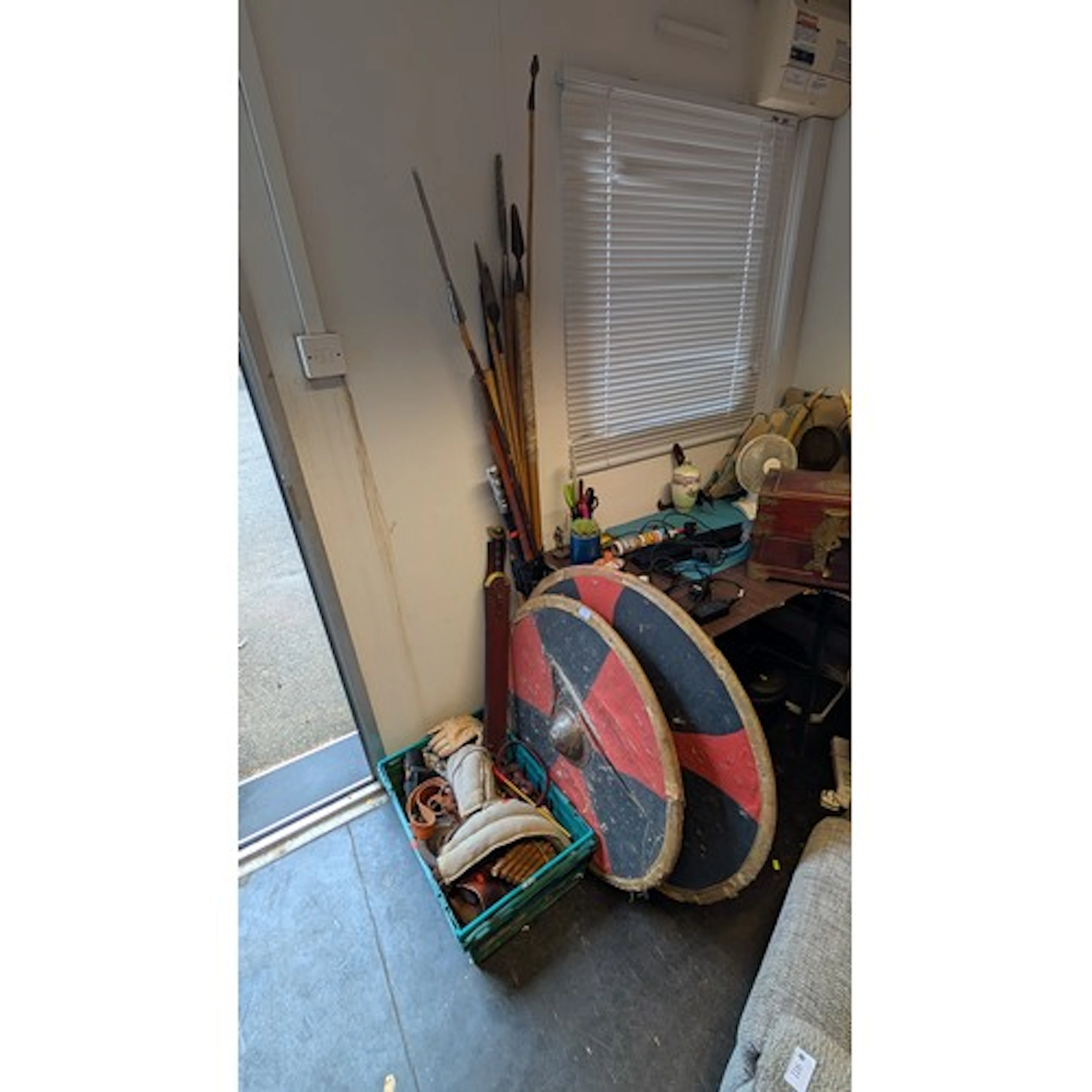 Collection of re-enactment props and costume accessories inc...