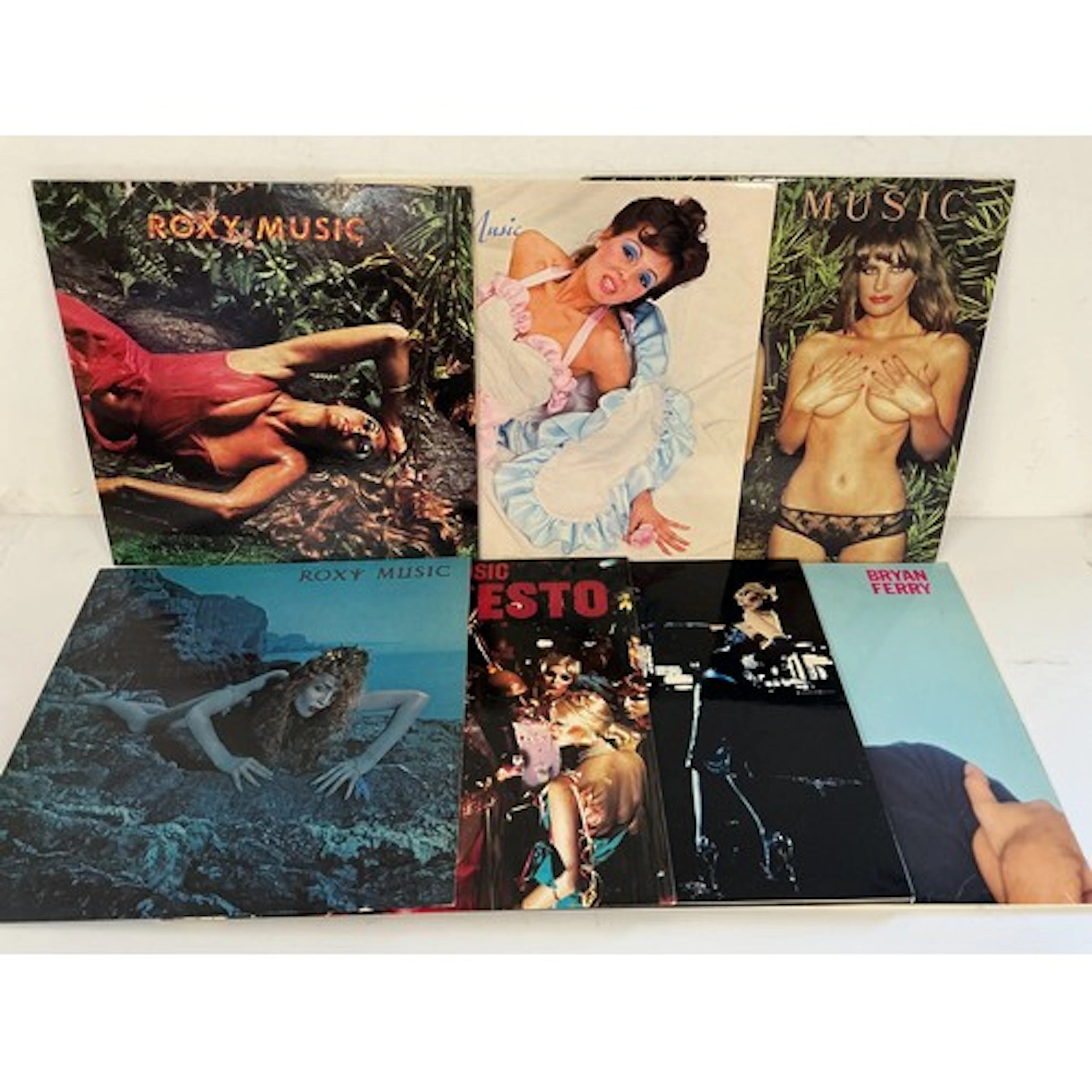 Fourteen Roxy Music and related LPs comprising Stranded, Cou...