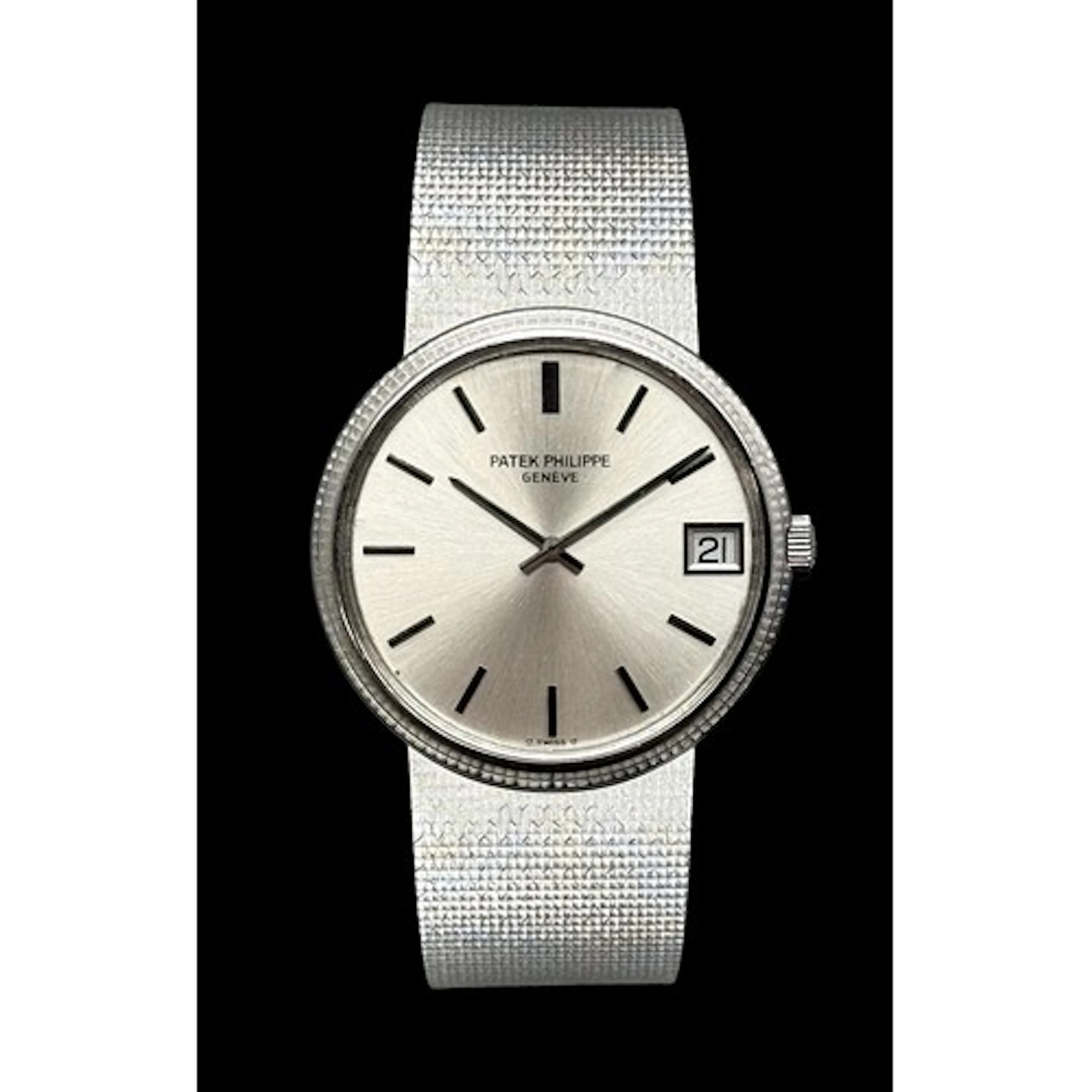 Patek Philippe - a Calatrava bracelet watch, 18ct white gold...