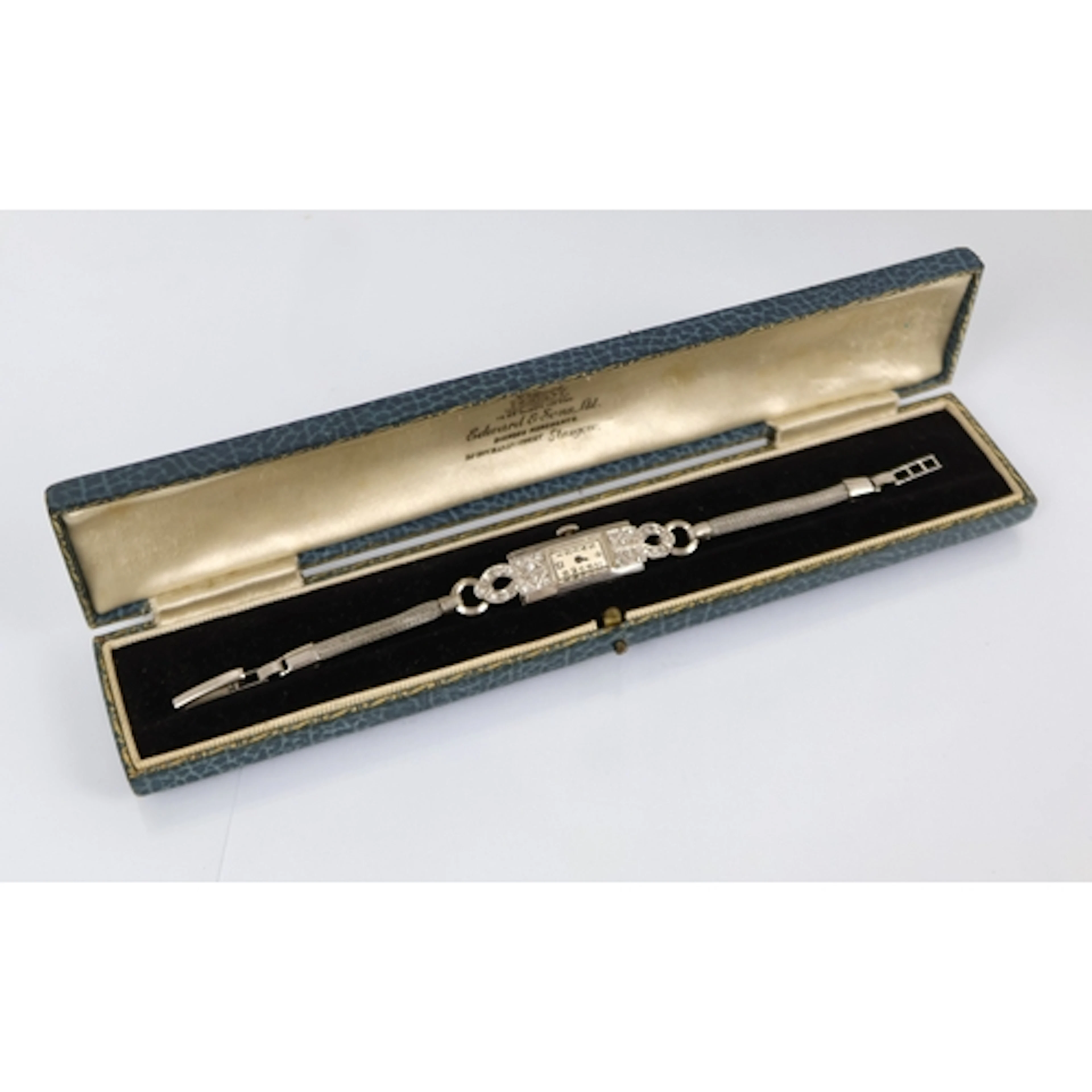 An Art Deco lady's diamond set cocktail watch, the rectangul...