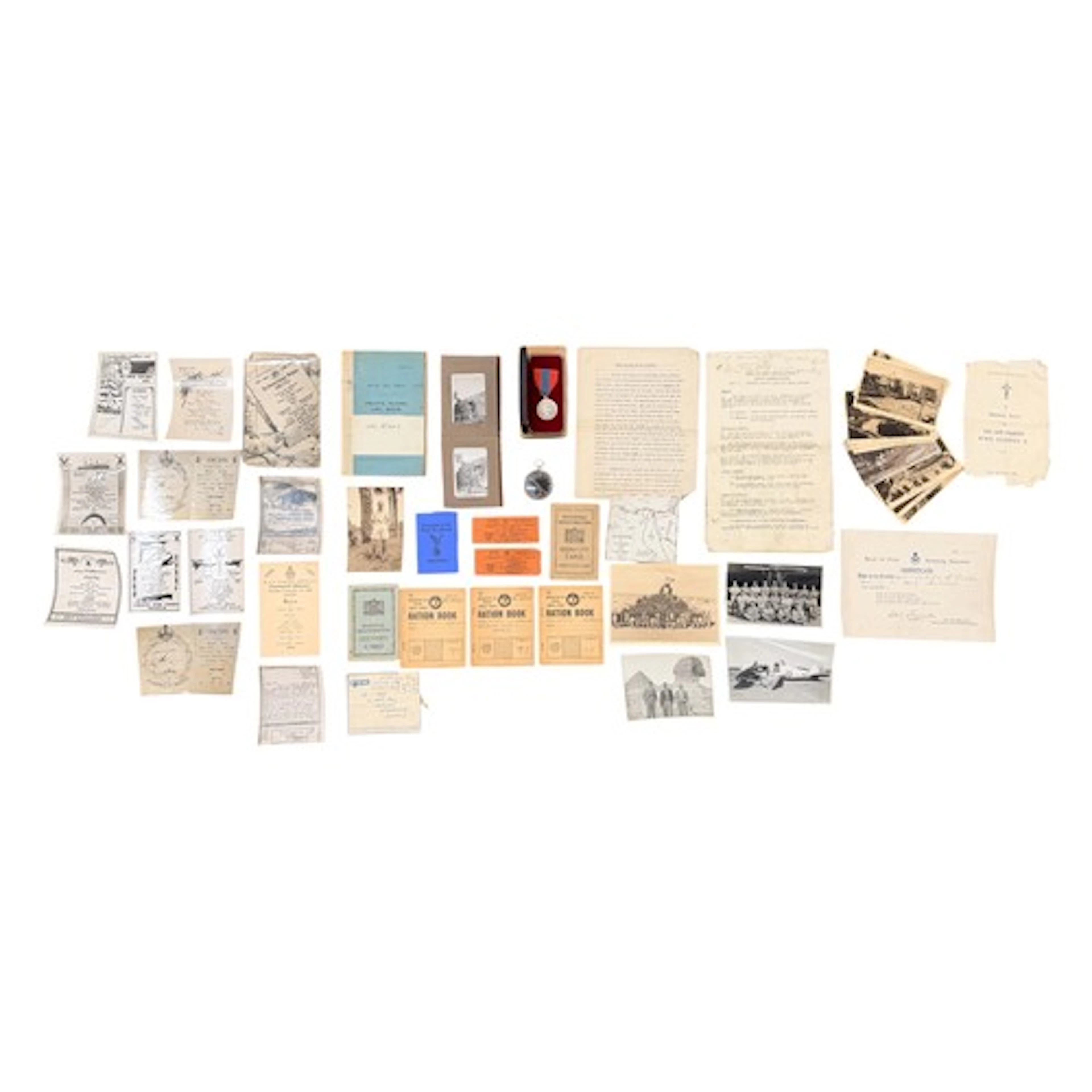 WW2 British RAF group for a pre war regular airman, Flying L...