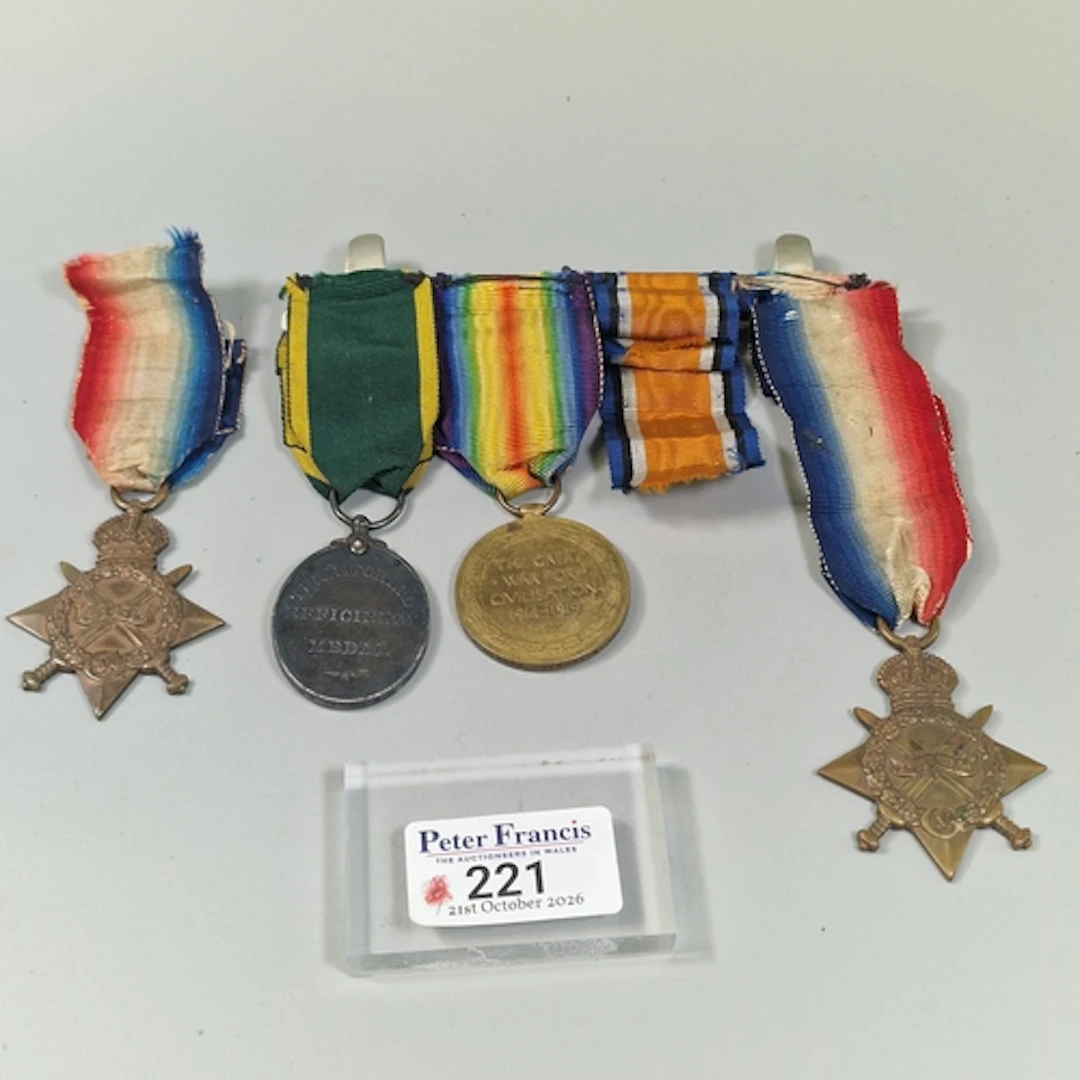 Collection of British WW1 and service medals, comprising a 1...