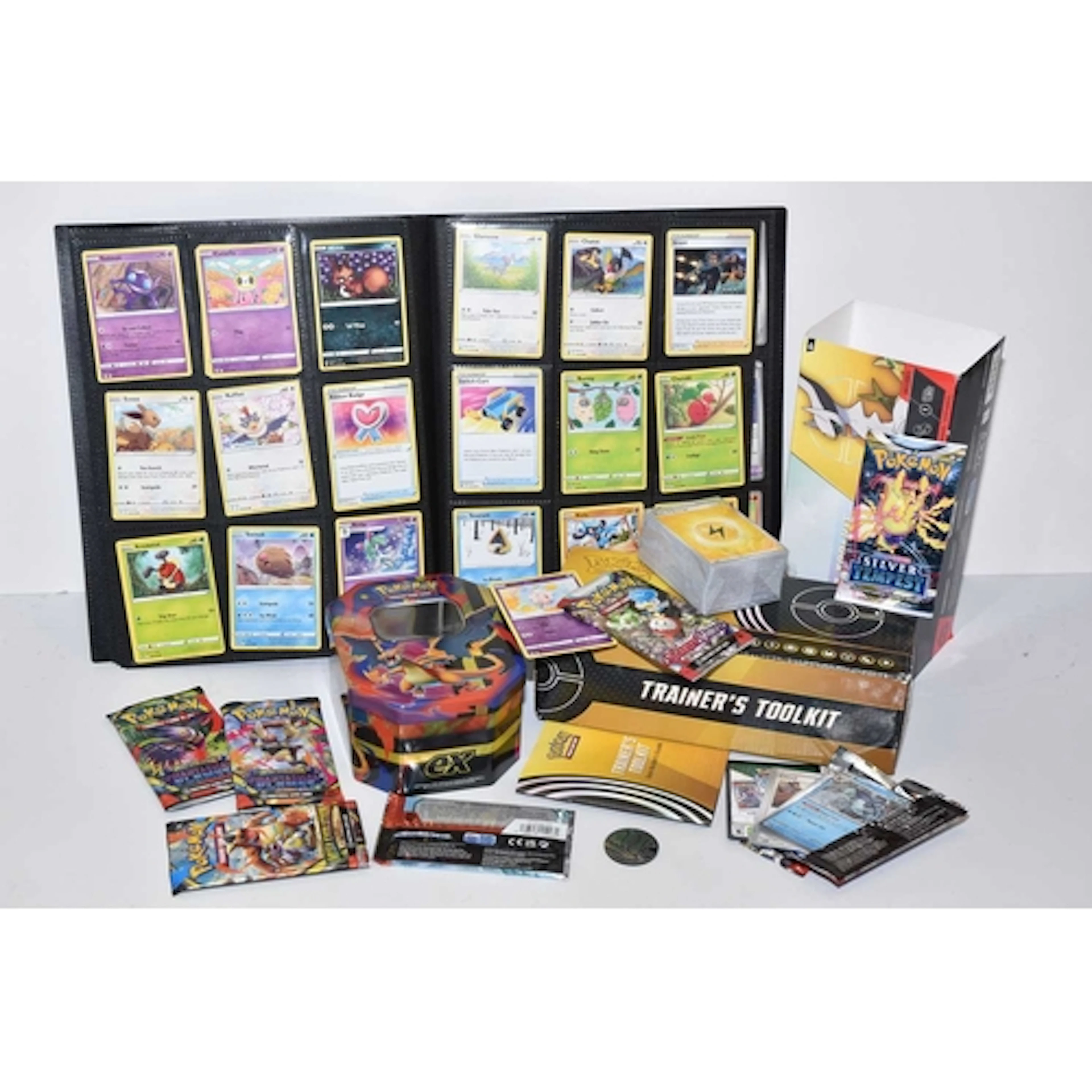 A BOX OF POKEMON CARDS, cards range from the XY era to the S...