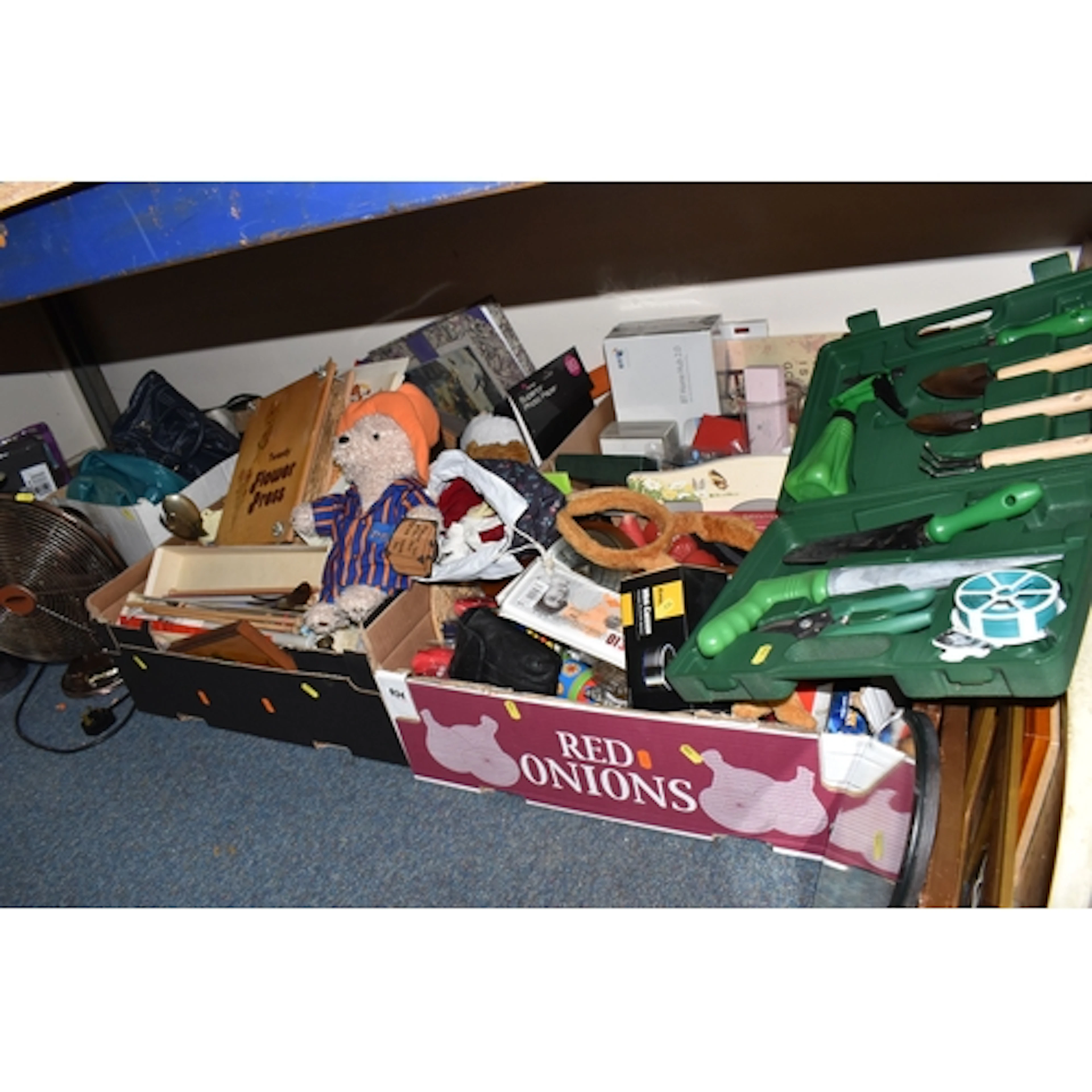 FIVE BOXES AND LOOSE MISCELLANEOUS SUNDRIES, to include a Ca...