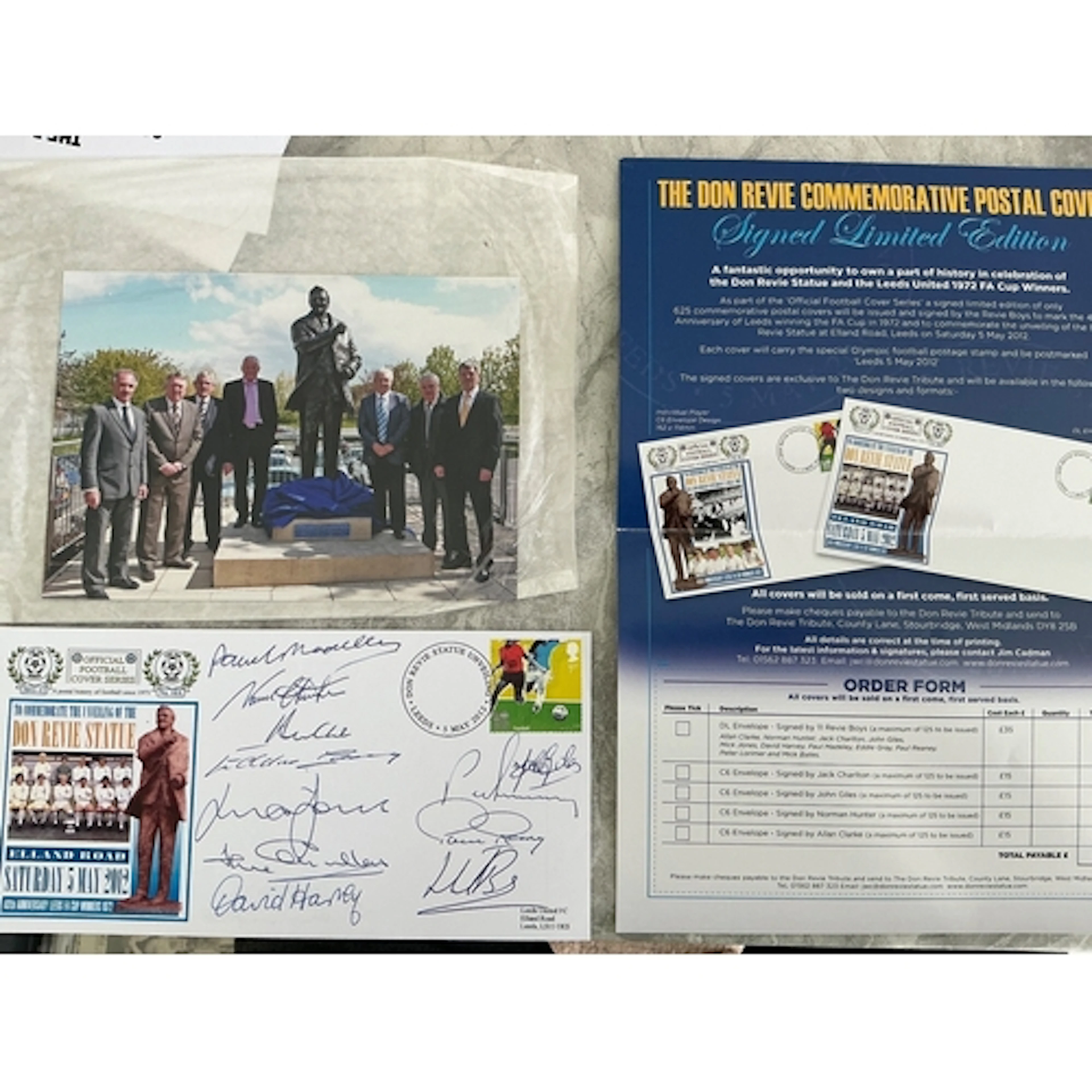 Leeds United Don Revie Statue Signed FDC: 2012 unveiling of ...