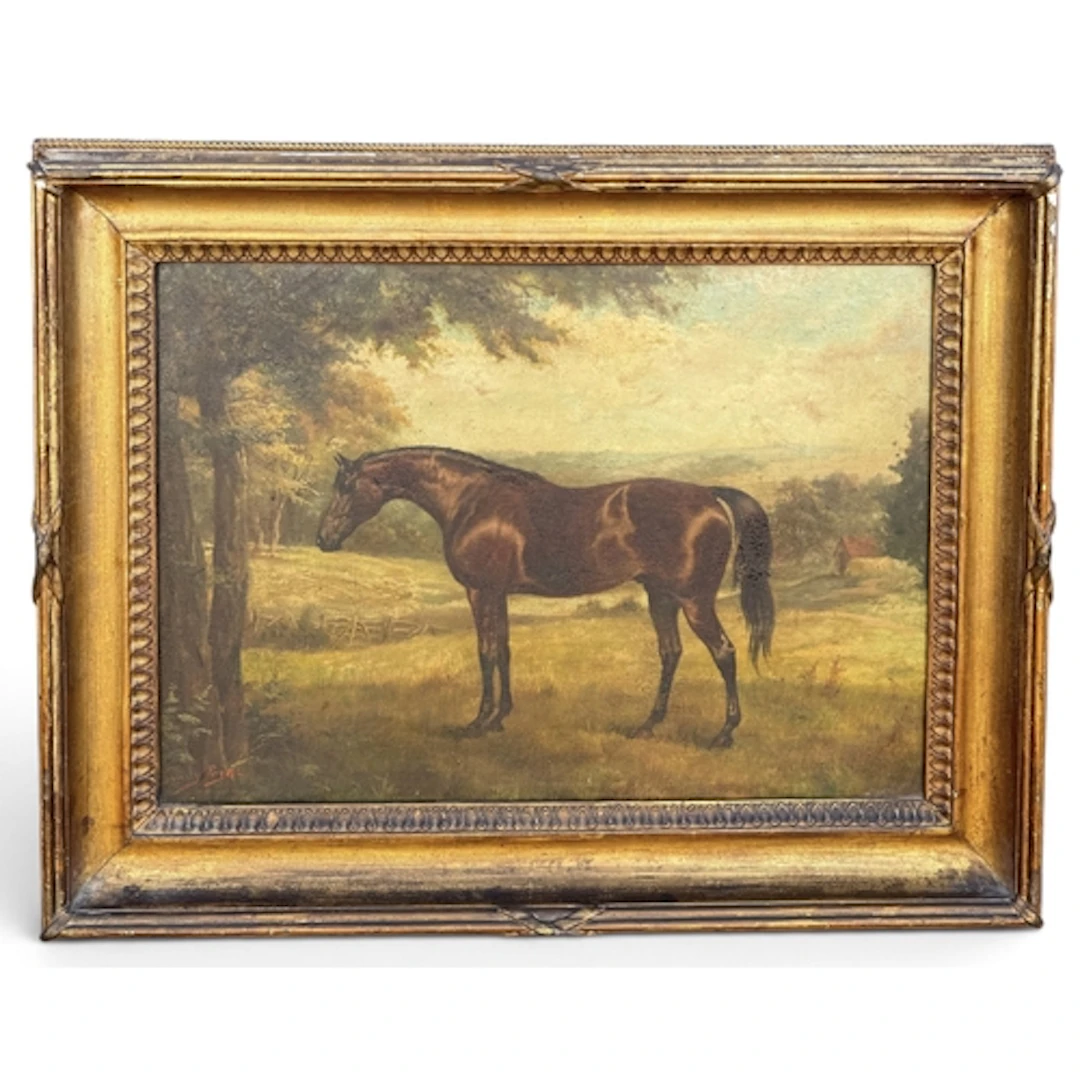 HARRY PAYNE (1858-1927): CHESTNUT HORSE Oil on canvas. 34.5c...