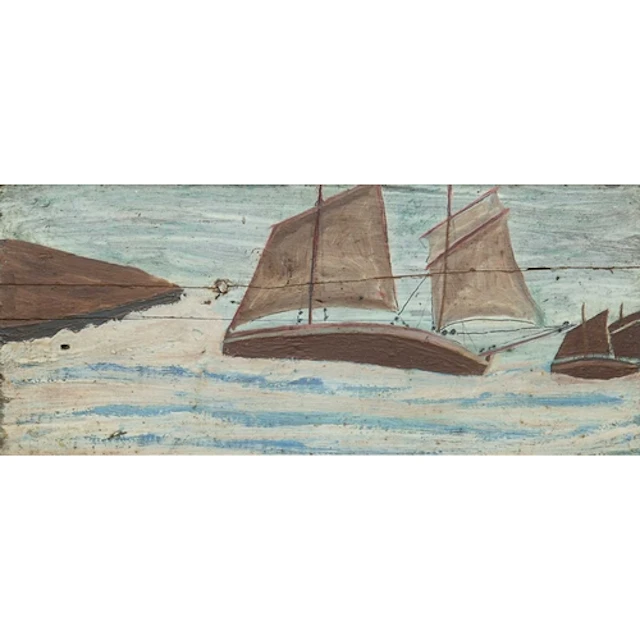 Alfred WALLIS (1855 - 1942) Mizzen Topsail Luggers Oil on pa...