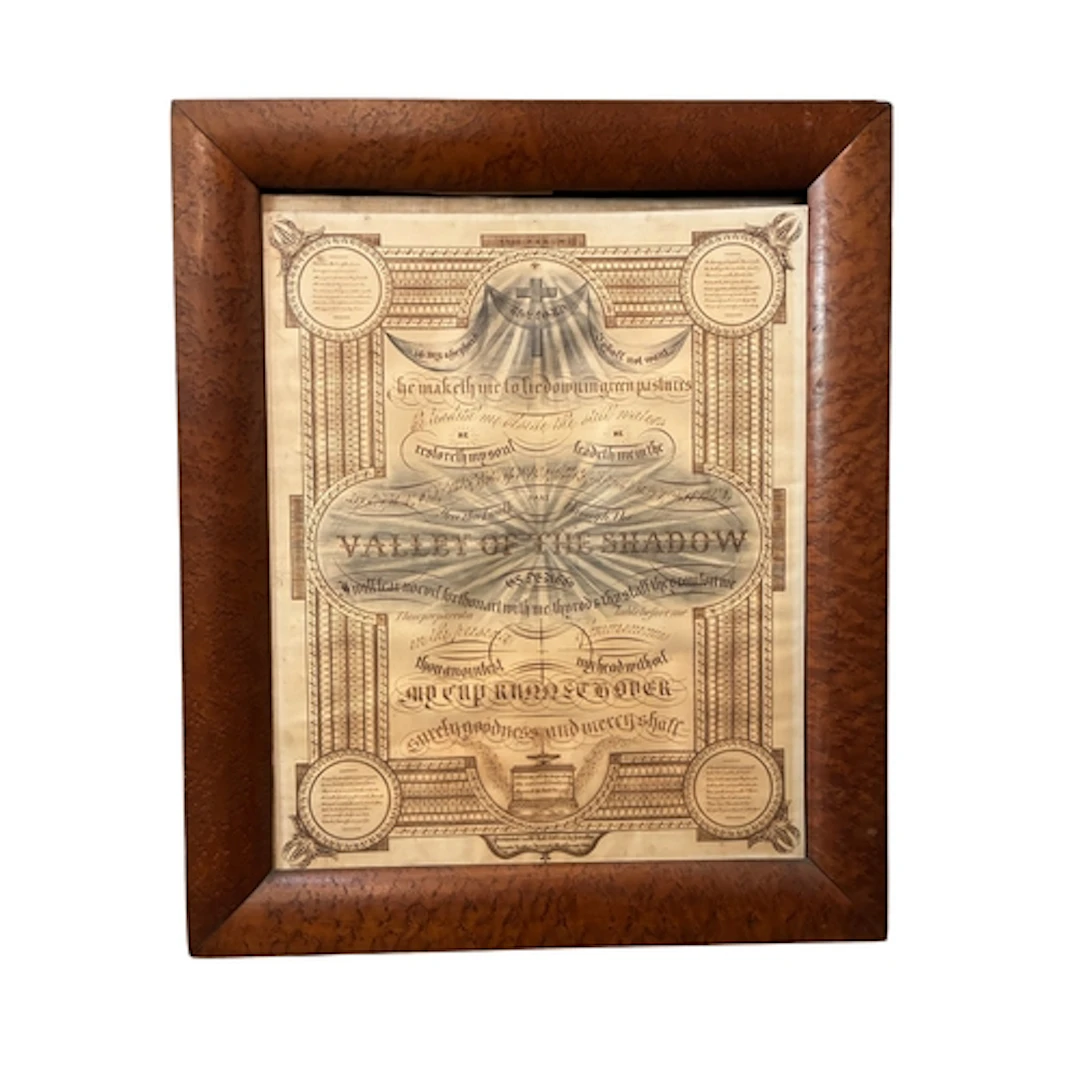 A Victorian illuminated devotional presentational certificat...