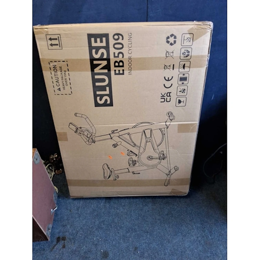 A NEW SEALED IN BOX SLUNSE INDOOR EXERCISE BIKE UNOPENED B...
