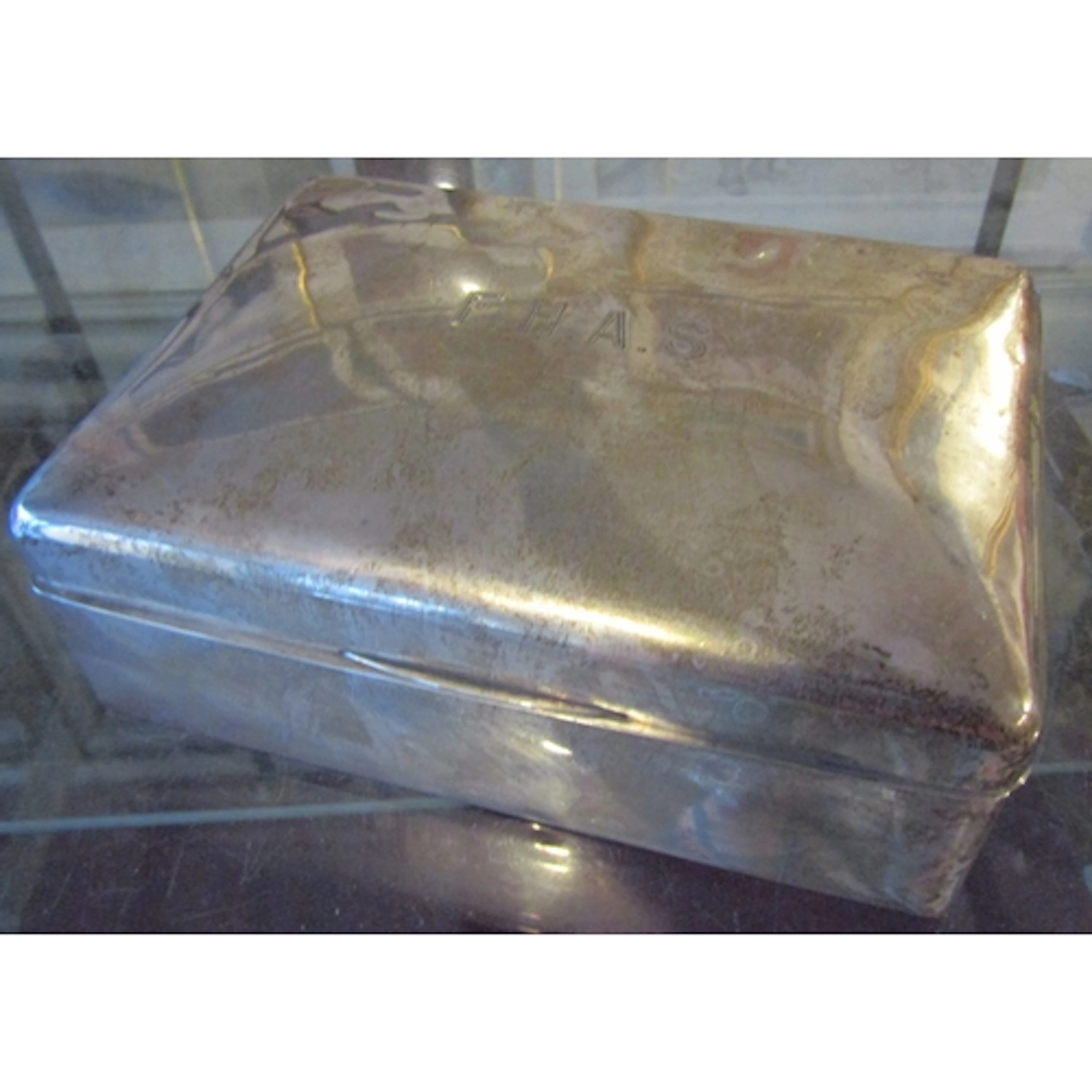 Larger Form Silver Cigarette Case Hinged Cover Approximately...