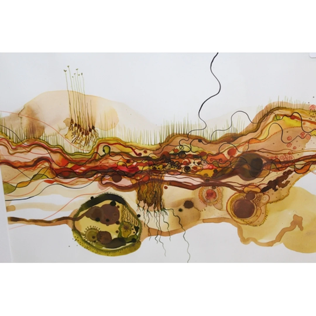 Cecilia Ghiraldo, pen & ink study, ' Passages 1 ', 2010, sig...