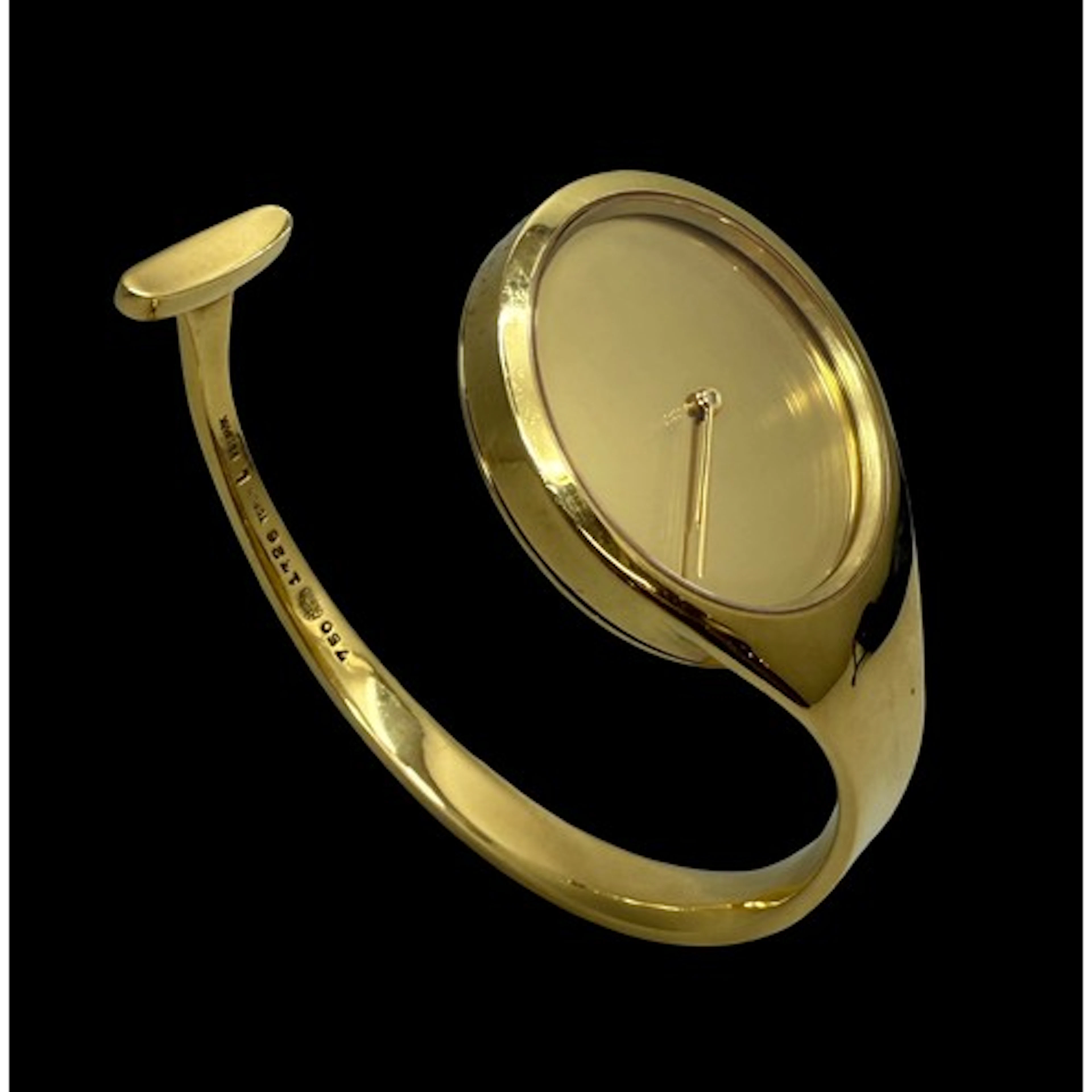 A Georg Jensen 18ct yellow gold Vivianna bangle watch, desig...