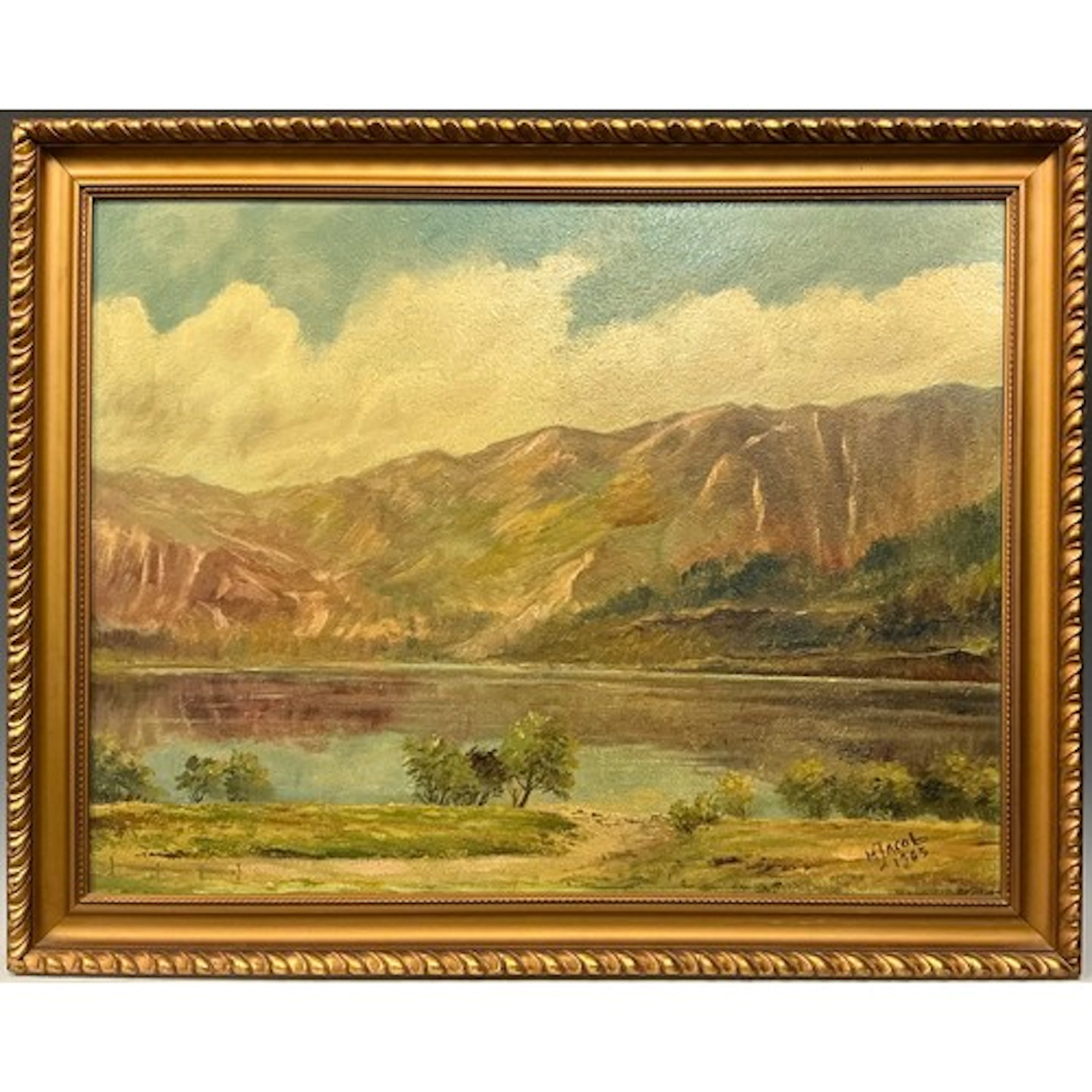 H.Jacob Impressionist School, Scottish Loch signed, dated ...