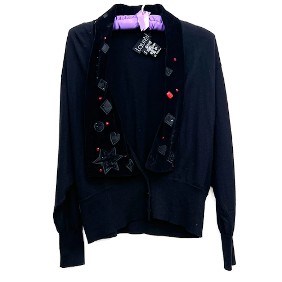 A Marilyn Moore With Love pink cardigan with rose detail lac...