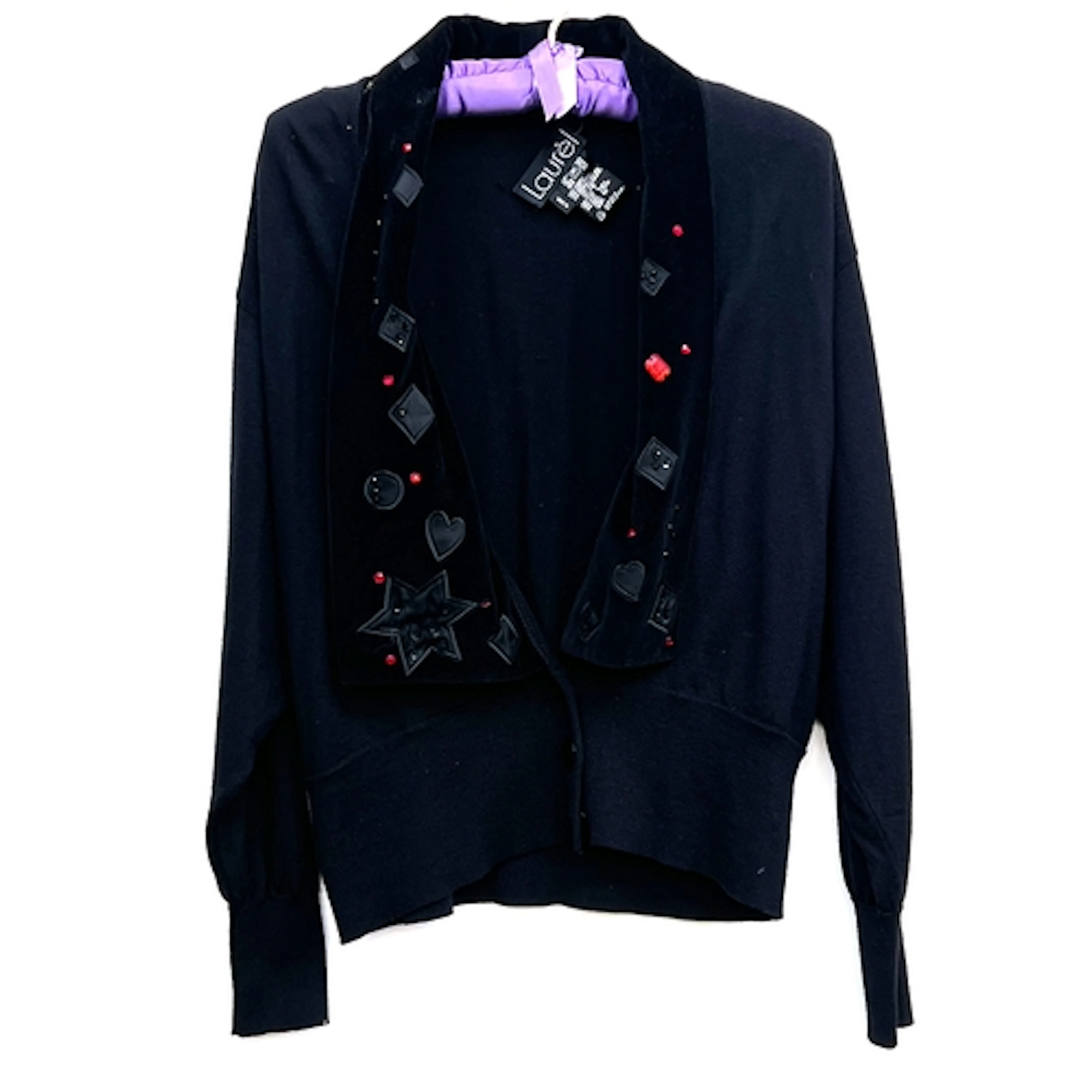 A Marilyn Moore With Love pink cardigan with rose detail lac...