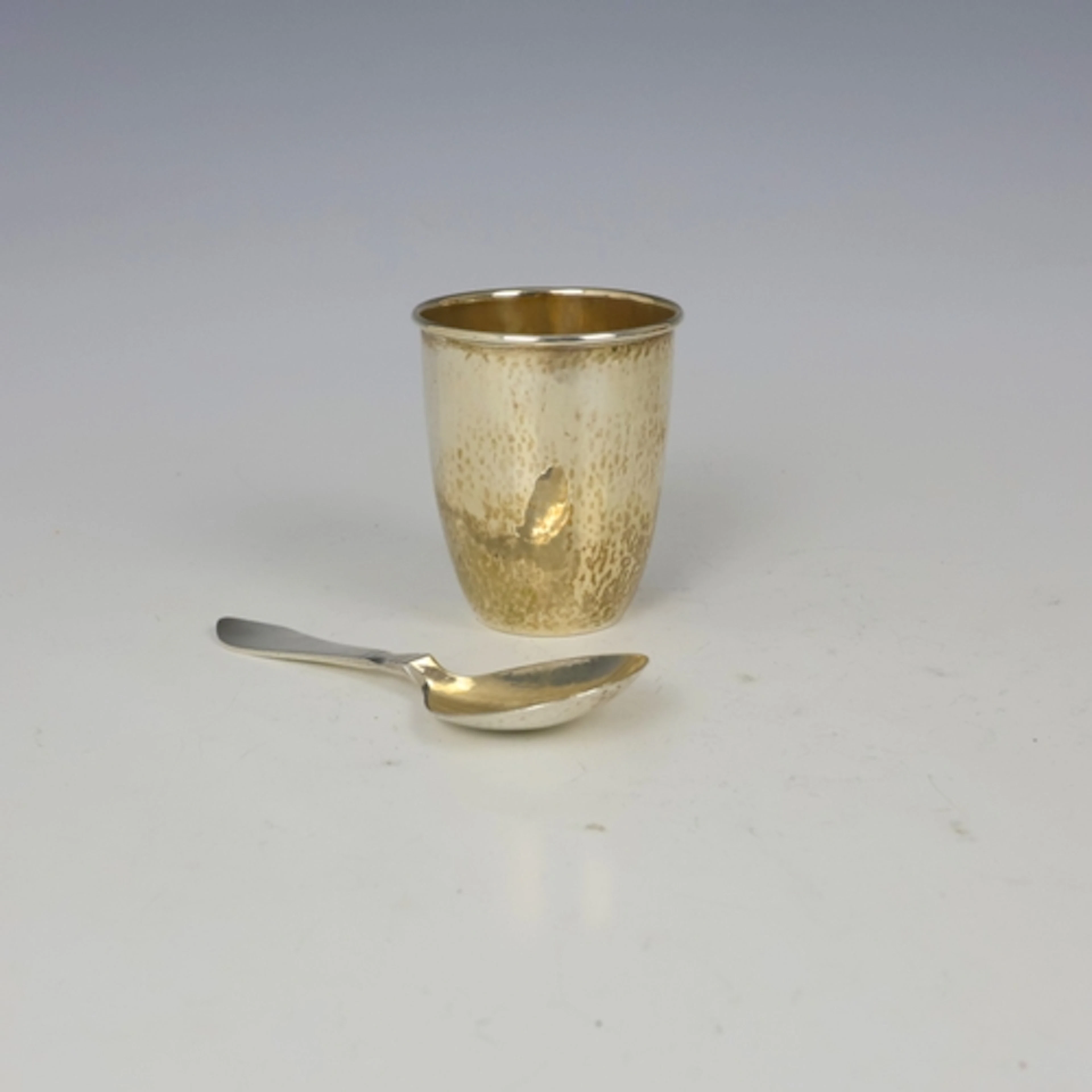 An early 20th century Georg Jensen silver beaker, of tapered...