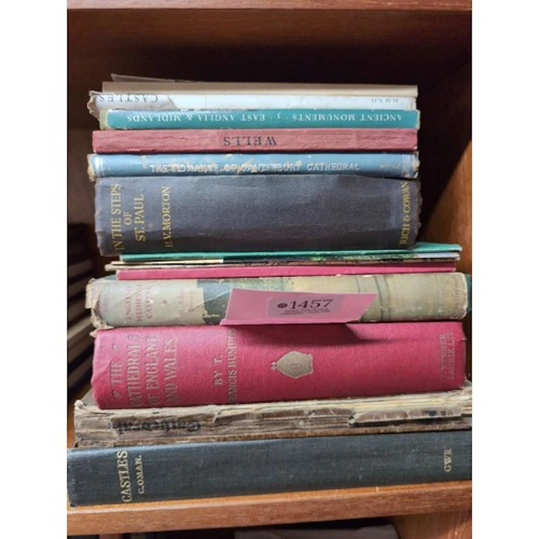 A collection of books on Castles & Cathedral's.