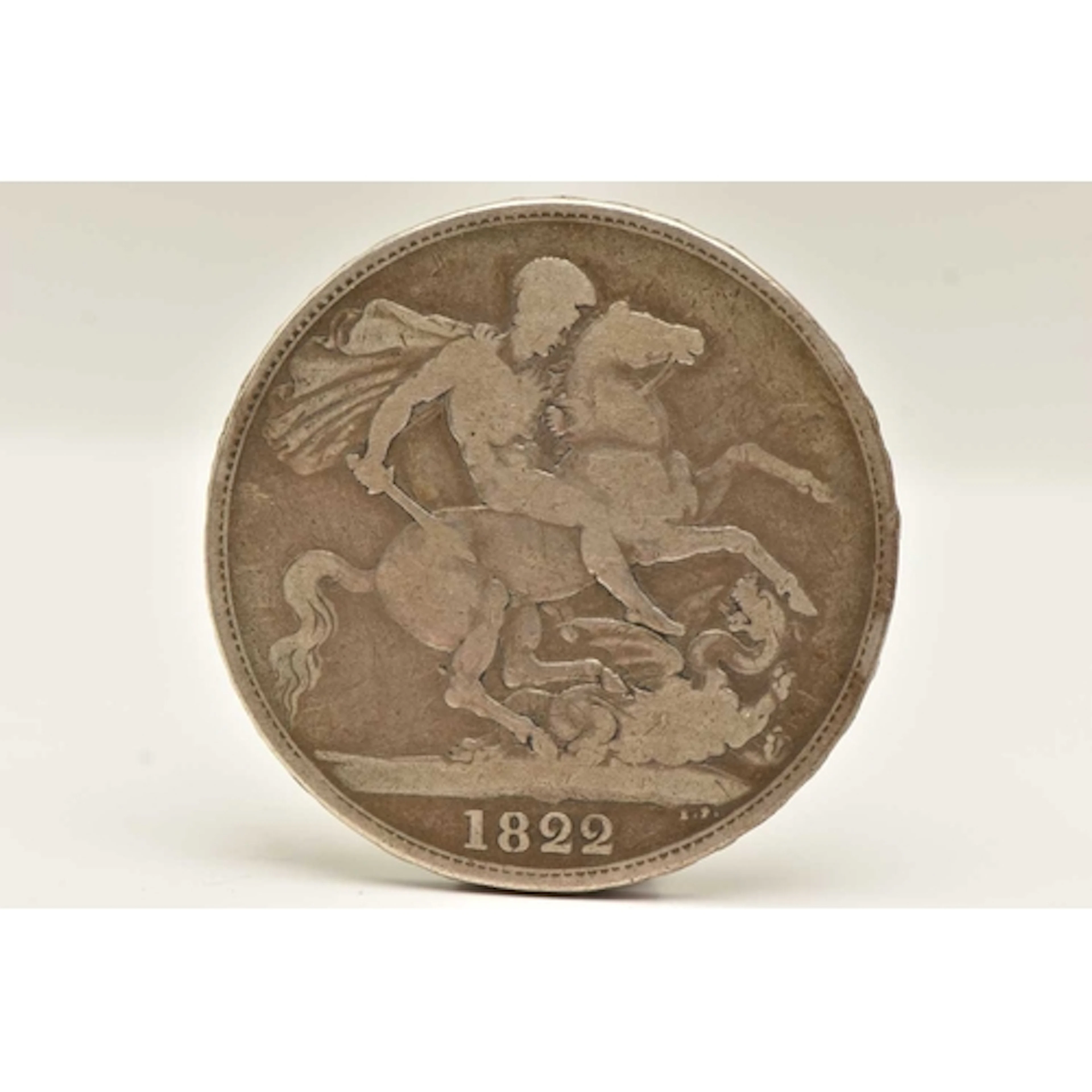 A GEORGE IIII SILVER CROWN COIN, dated 1822, approximate dia...