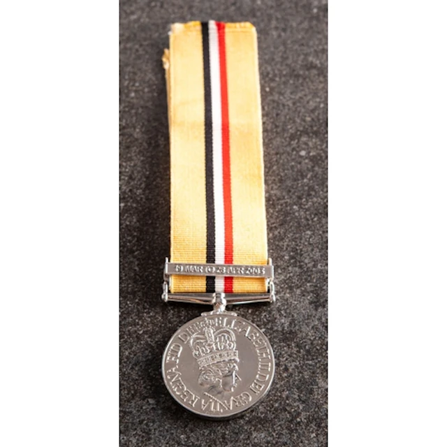 An Iraq medal with clasp to '24902117 CPL JOHN ETHERSONE ODG...