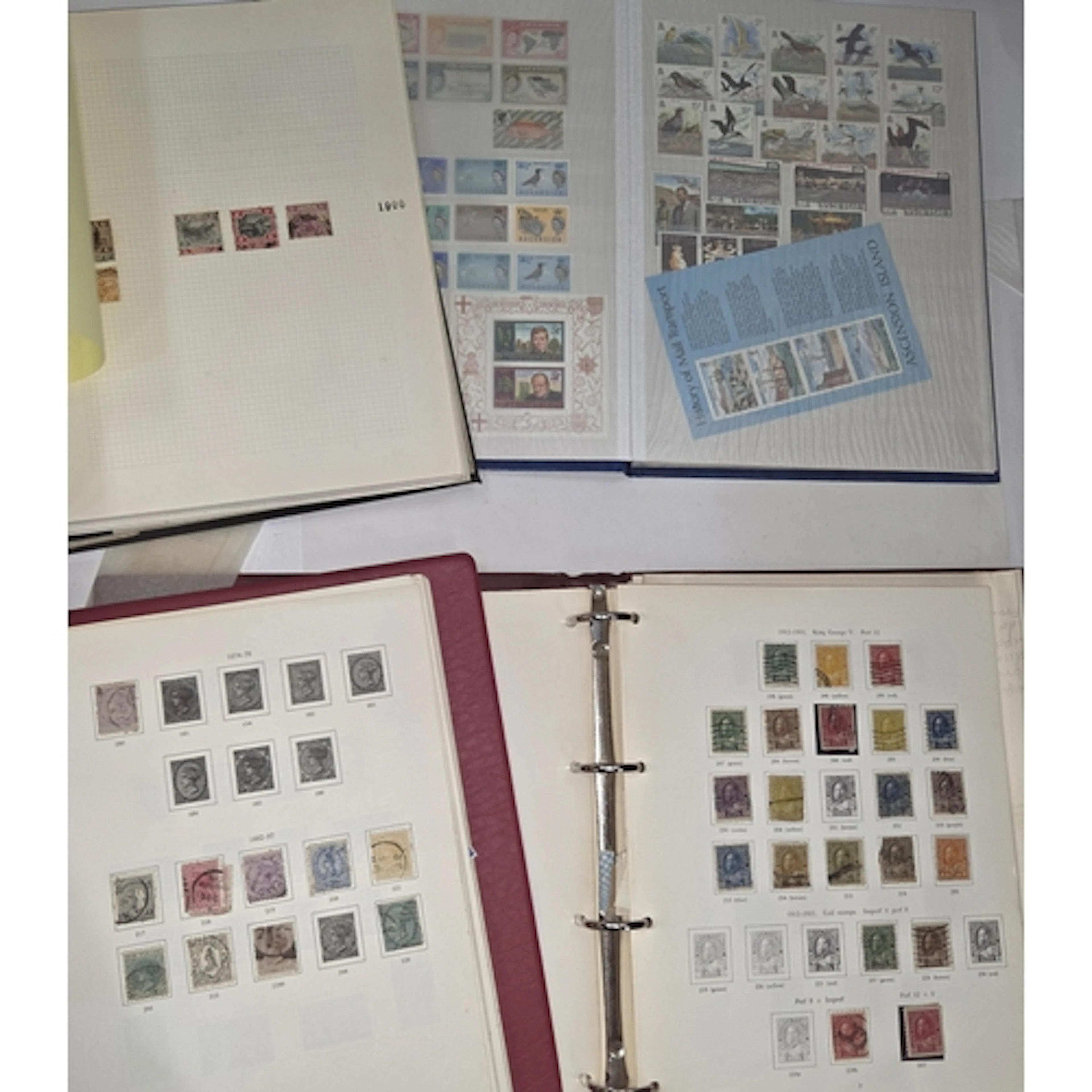 An Album of New Zealand stamps, an album of Canadian stamps ...