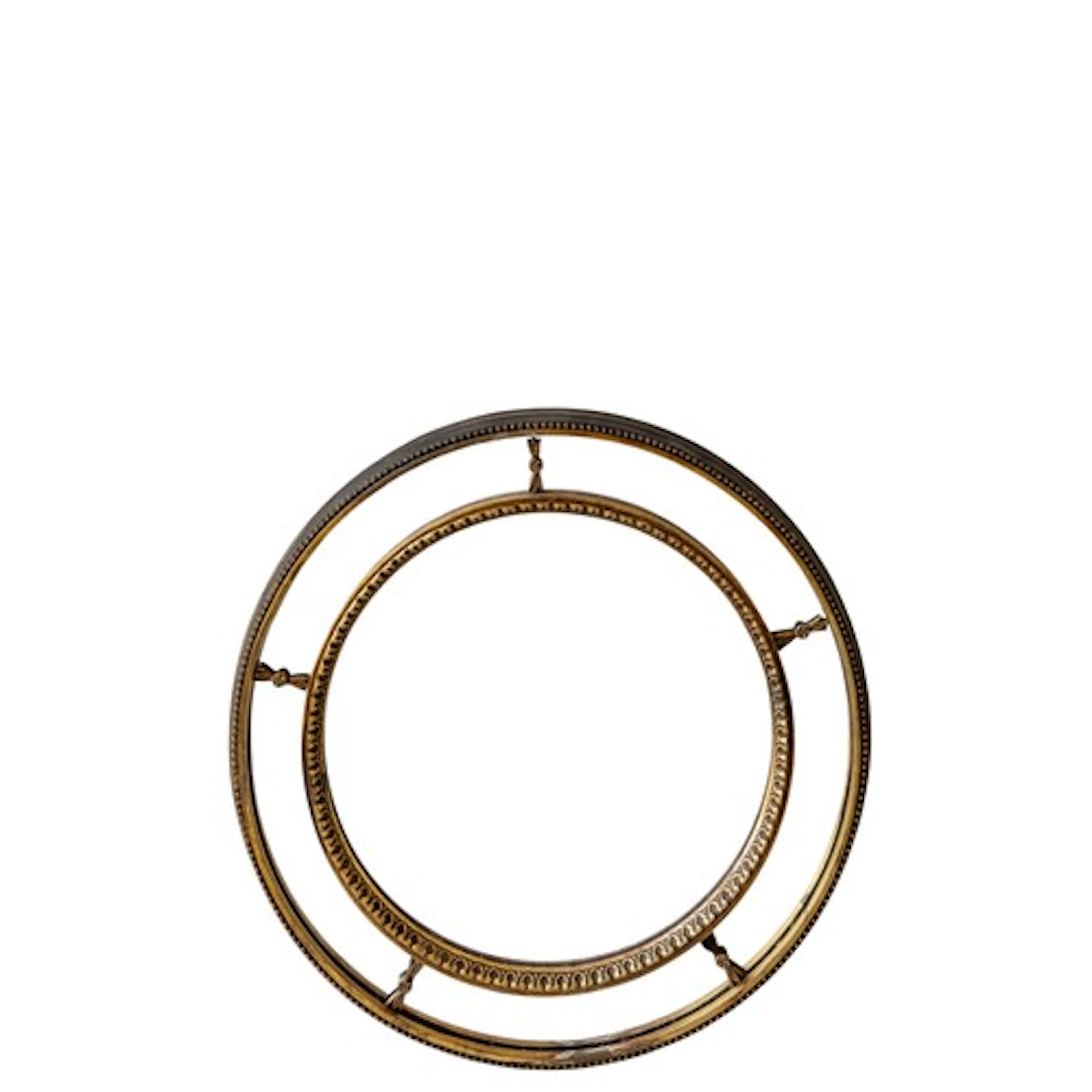 A VINTAGE CIRCULAR WALL MIRROR with gadrooned slip 55 cm dia...