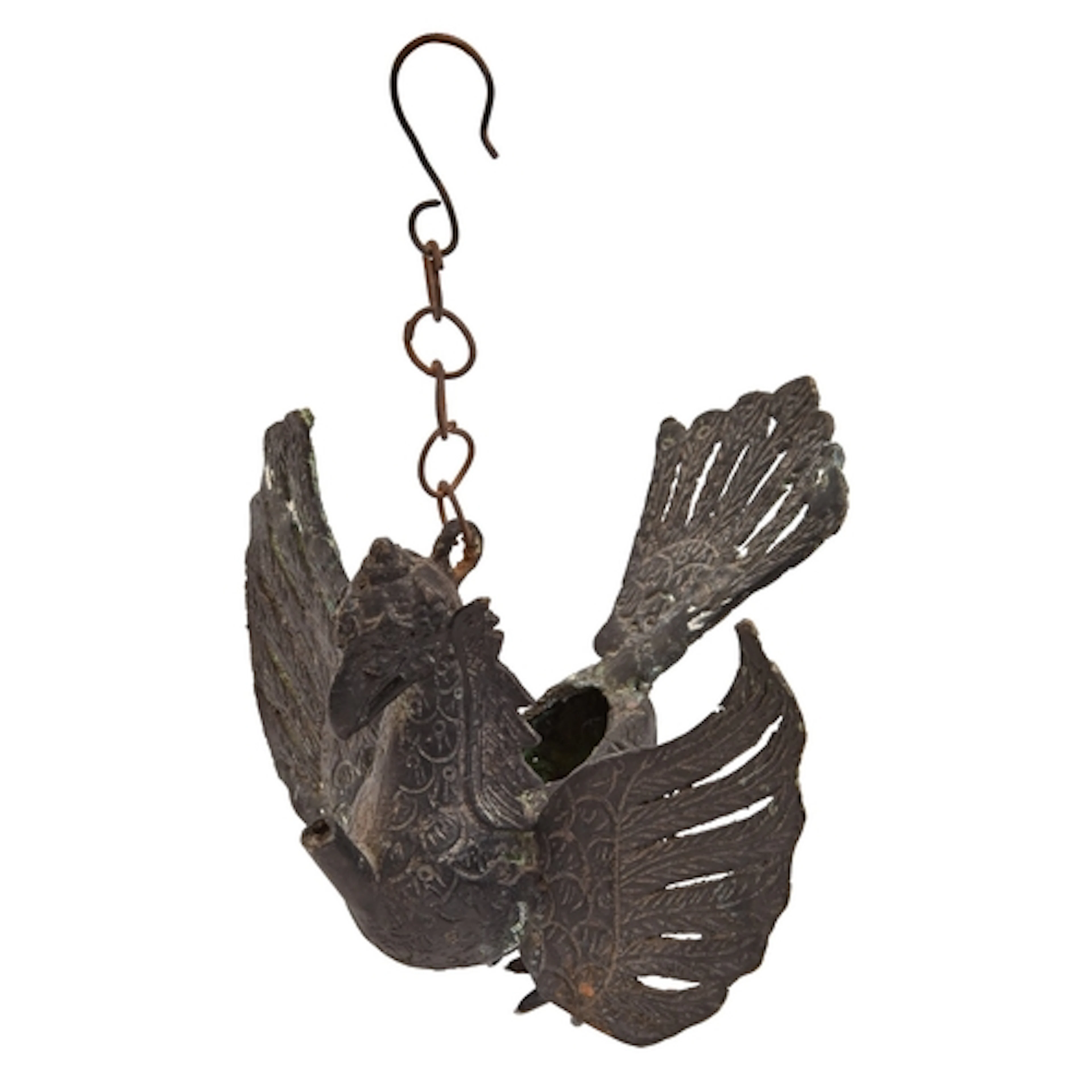 An Indonesian bronze lamp in the form of Garuda, 19th c, cas...