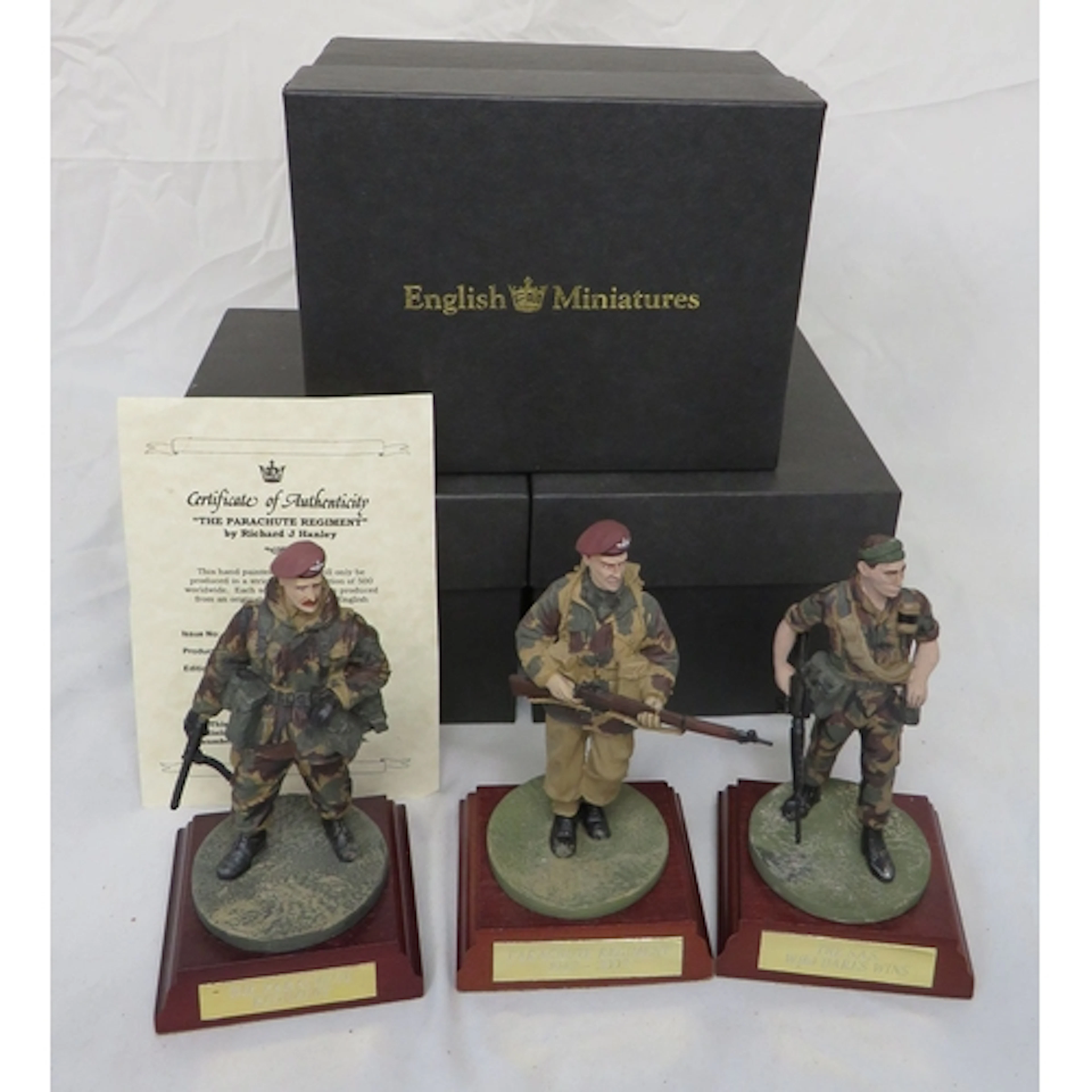 English Miniatures Hand Painted Sculptures: The Parachute Re...