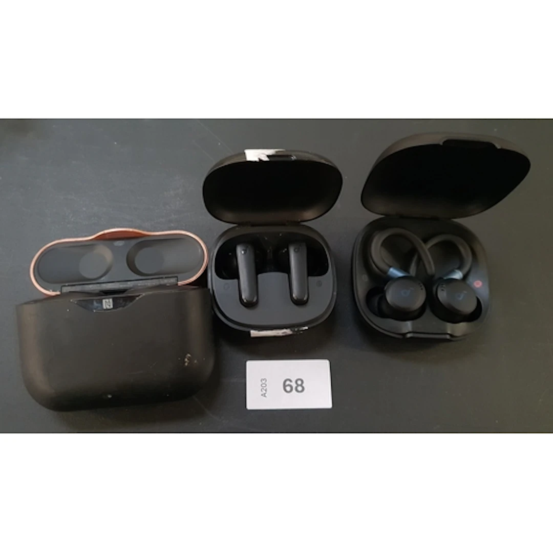 THREE PAIRS OF EARBUDS including Sony