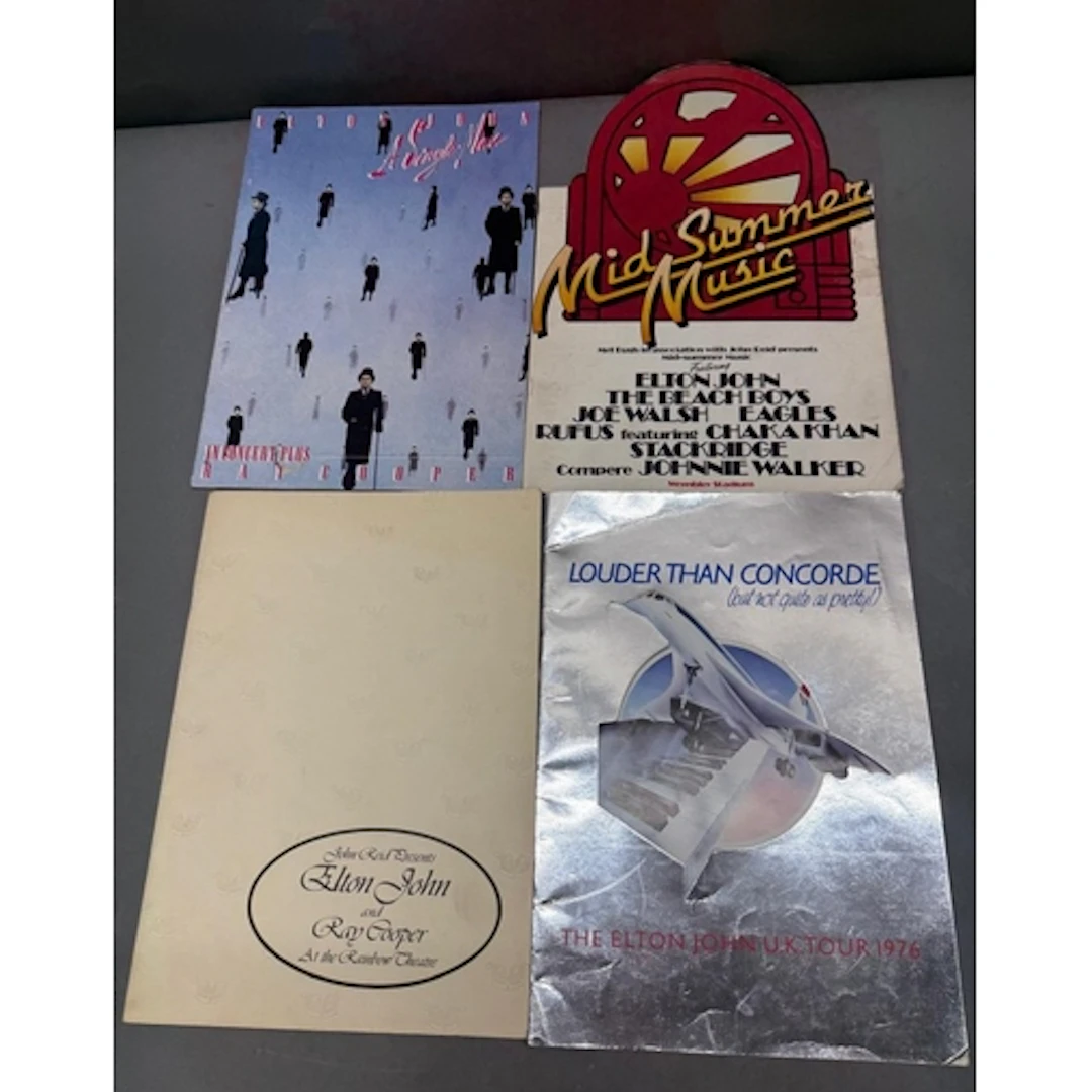 A selection of Elton John concert programmes.