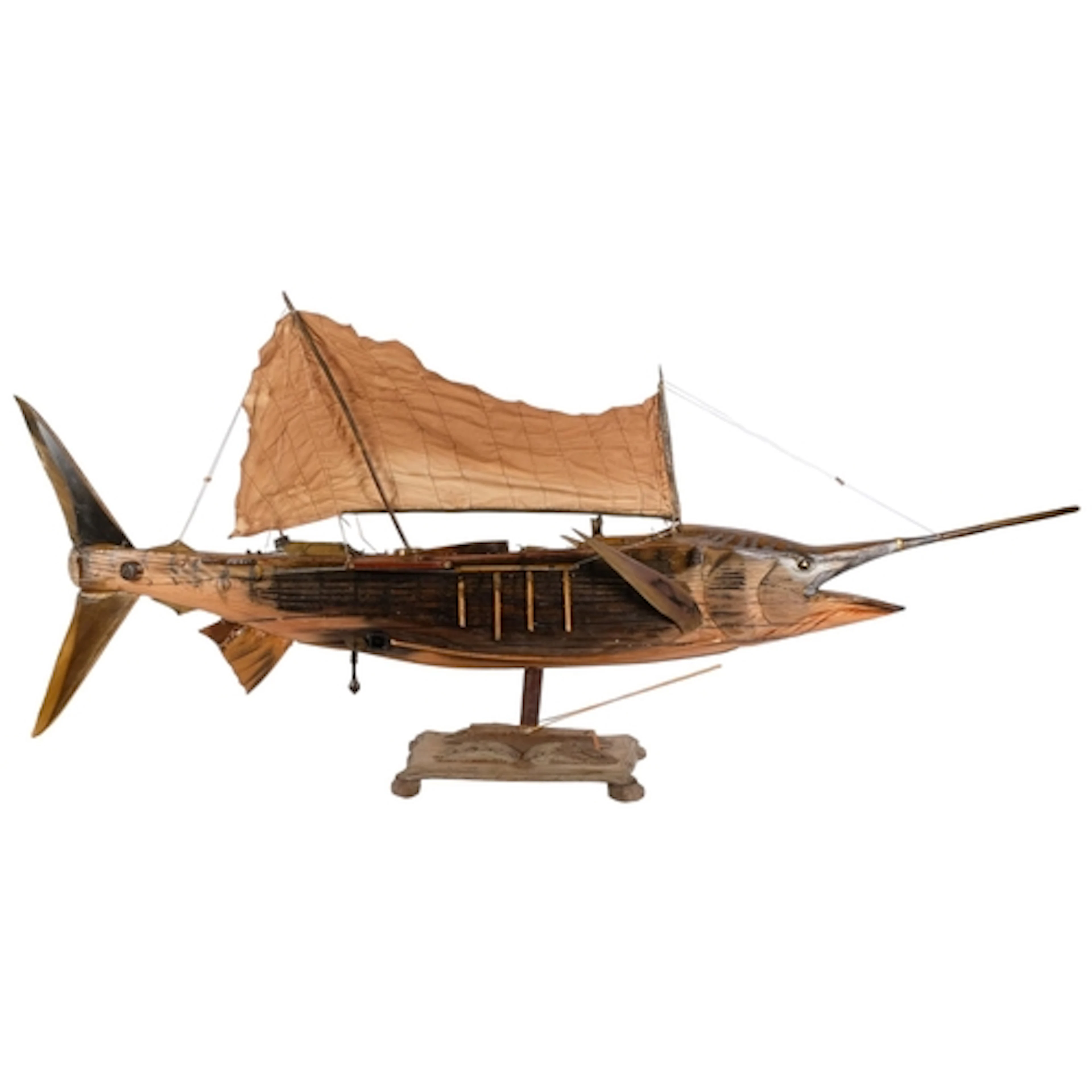 Clive Fredriksson - A scratch built steampunk sailfish ship,...