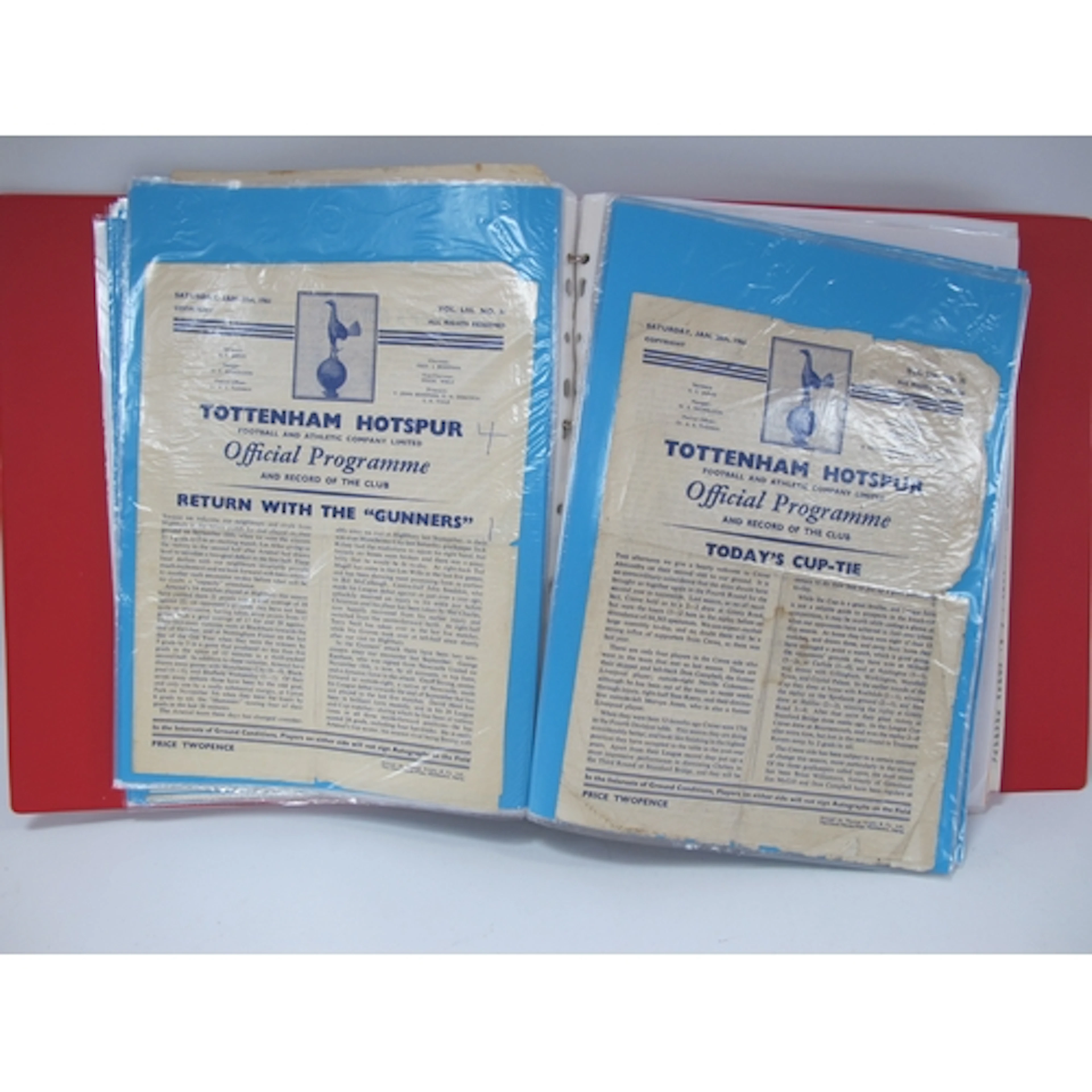 Tottenham Hotspur Double Winning Season 1960-61 Programmes, ...