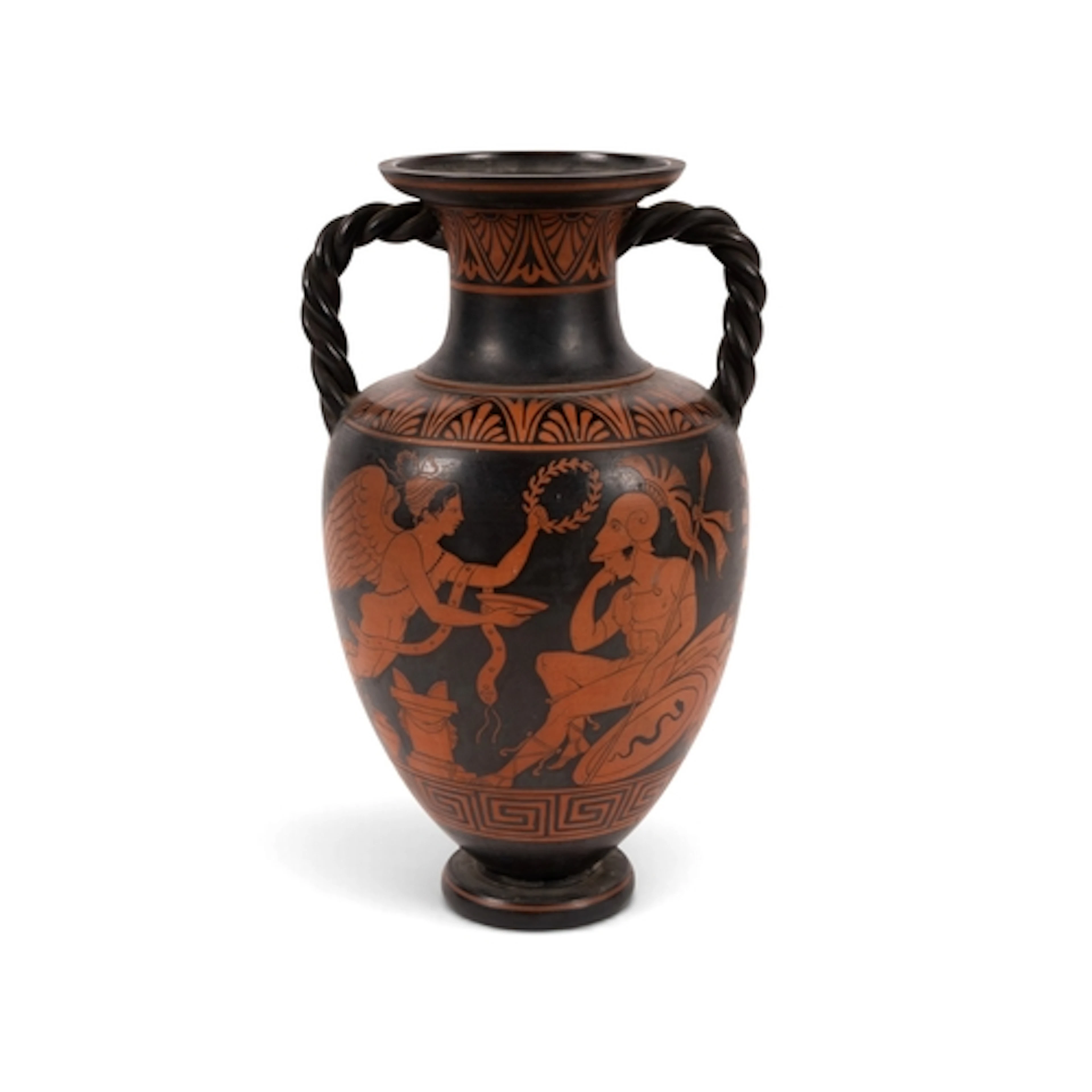 A Giustiniani (Naples) Greek Revival amphora vase, 19th cent...