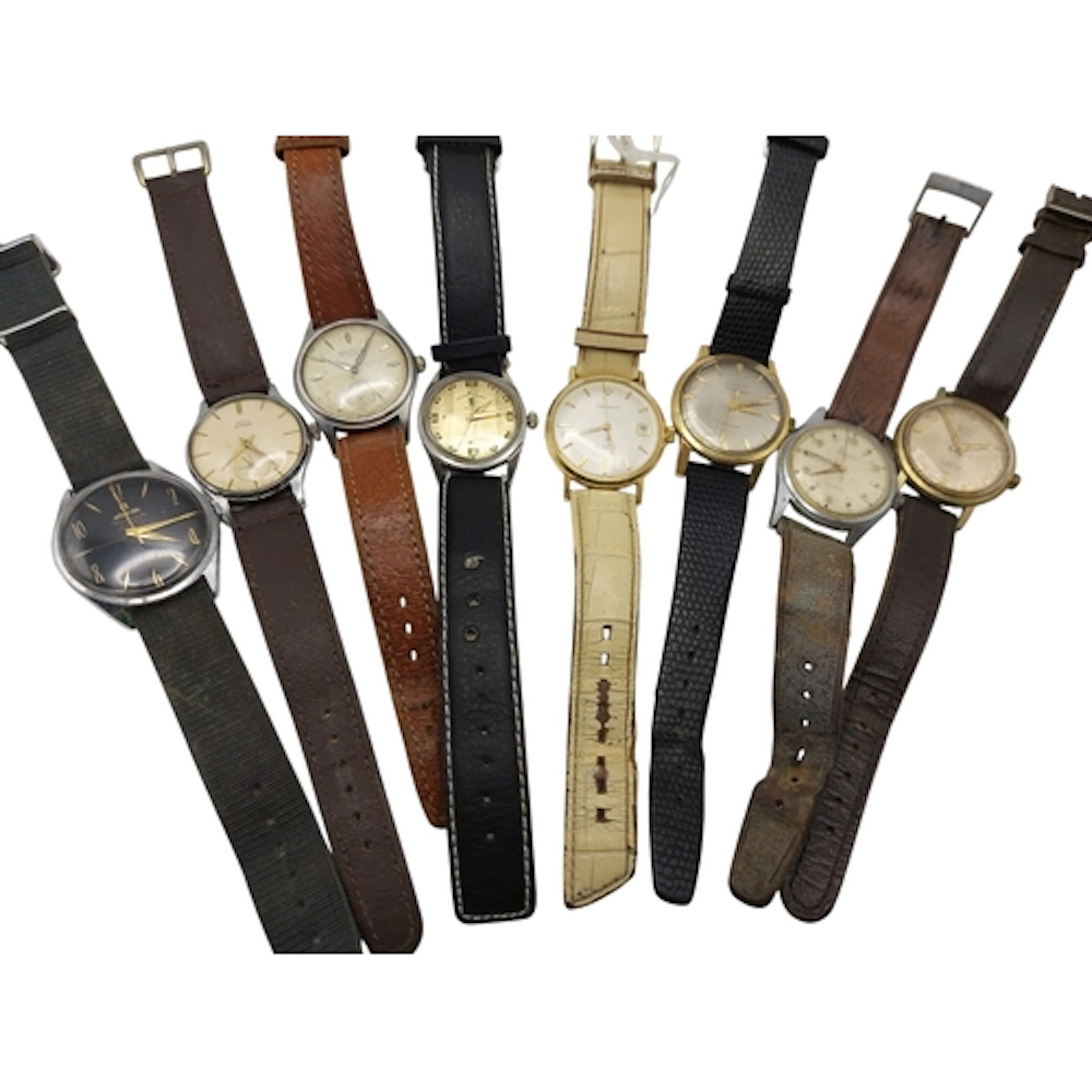 A collection of eight gentleman’s vintage wristwatches, to i...