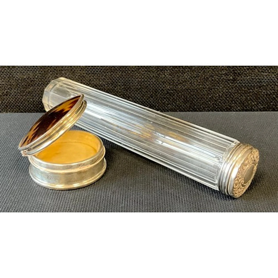 An early 20th century silver and tortoise shell lady’s compa...