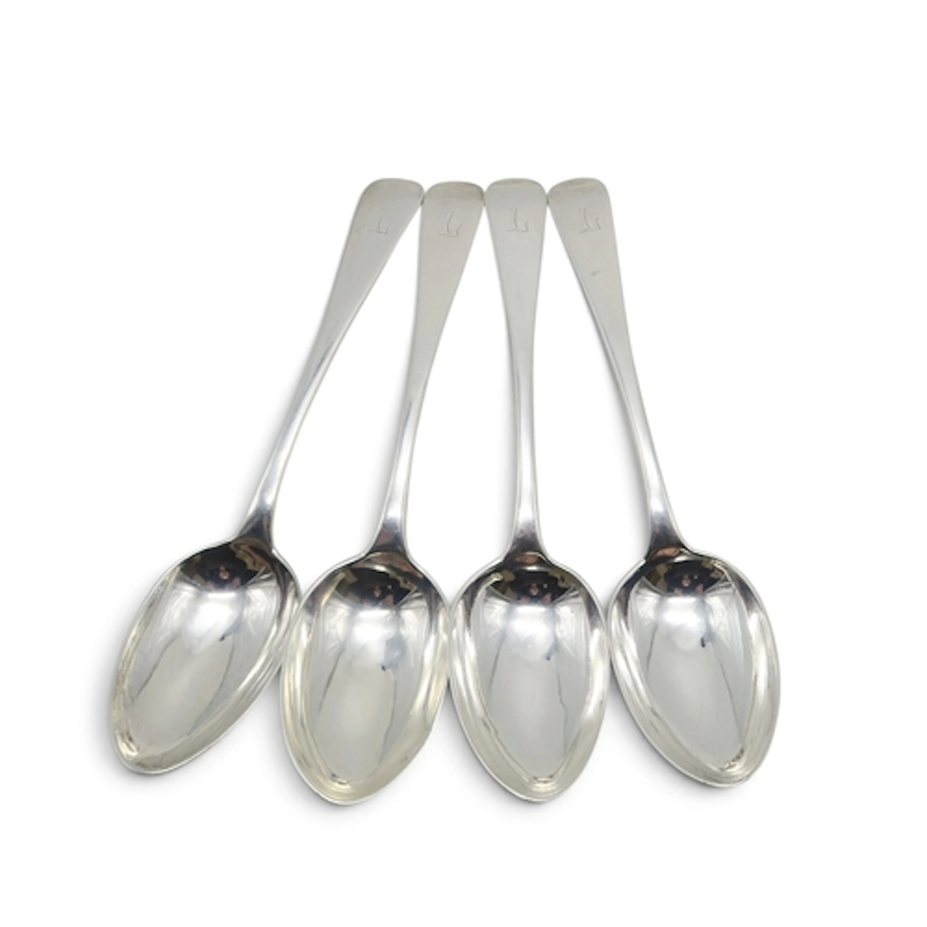 A set of four Victorian English provincial silver dessert sp...