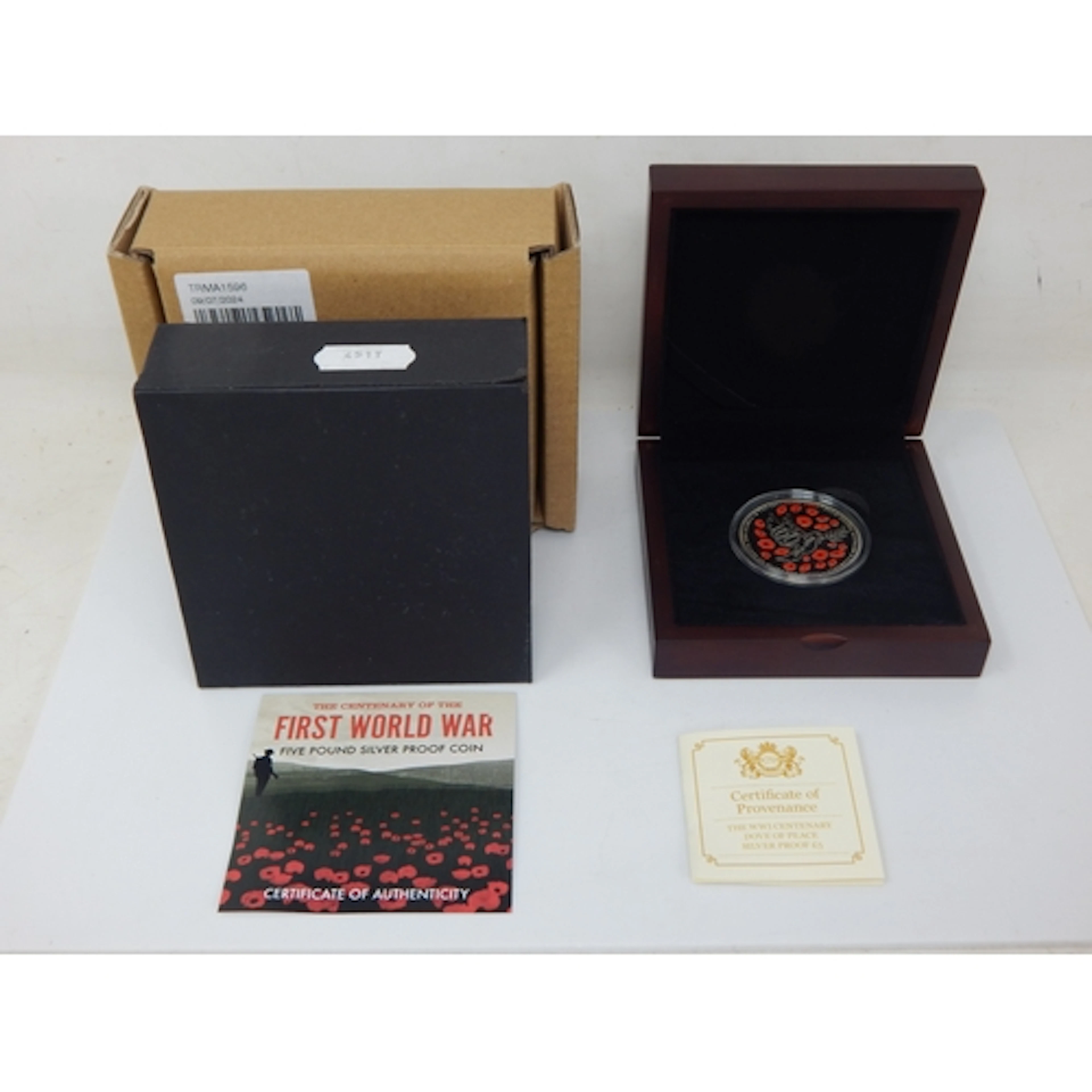 2018 UK £5 Silver Proof Coin, The Centenary of The First Wor...