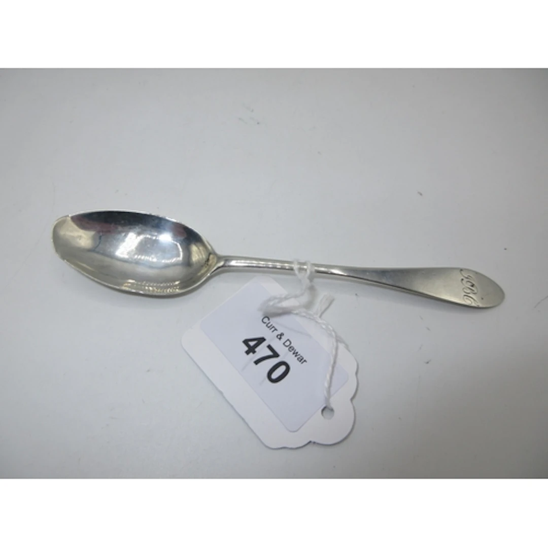 Scottish Provincial Silver Teaspoon by Edward Livingstone Du...