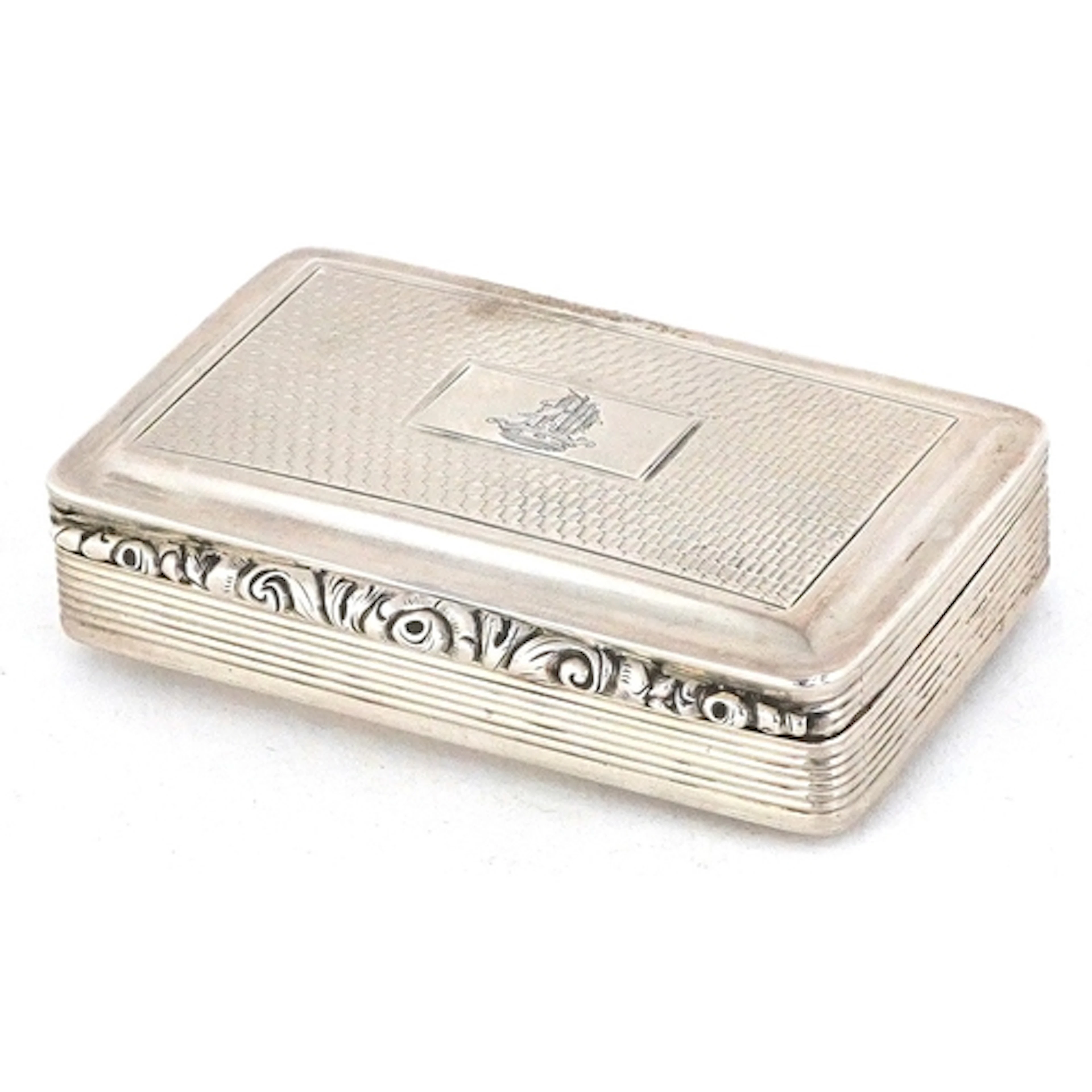Nathaniel Mills, William IV silver engine turned snuff box, ...