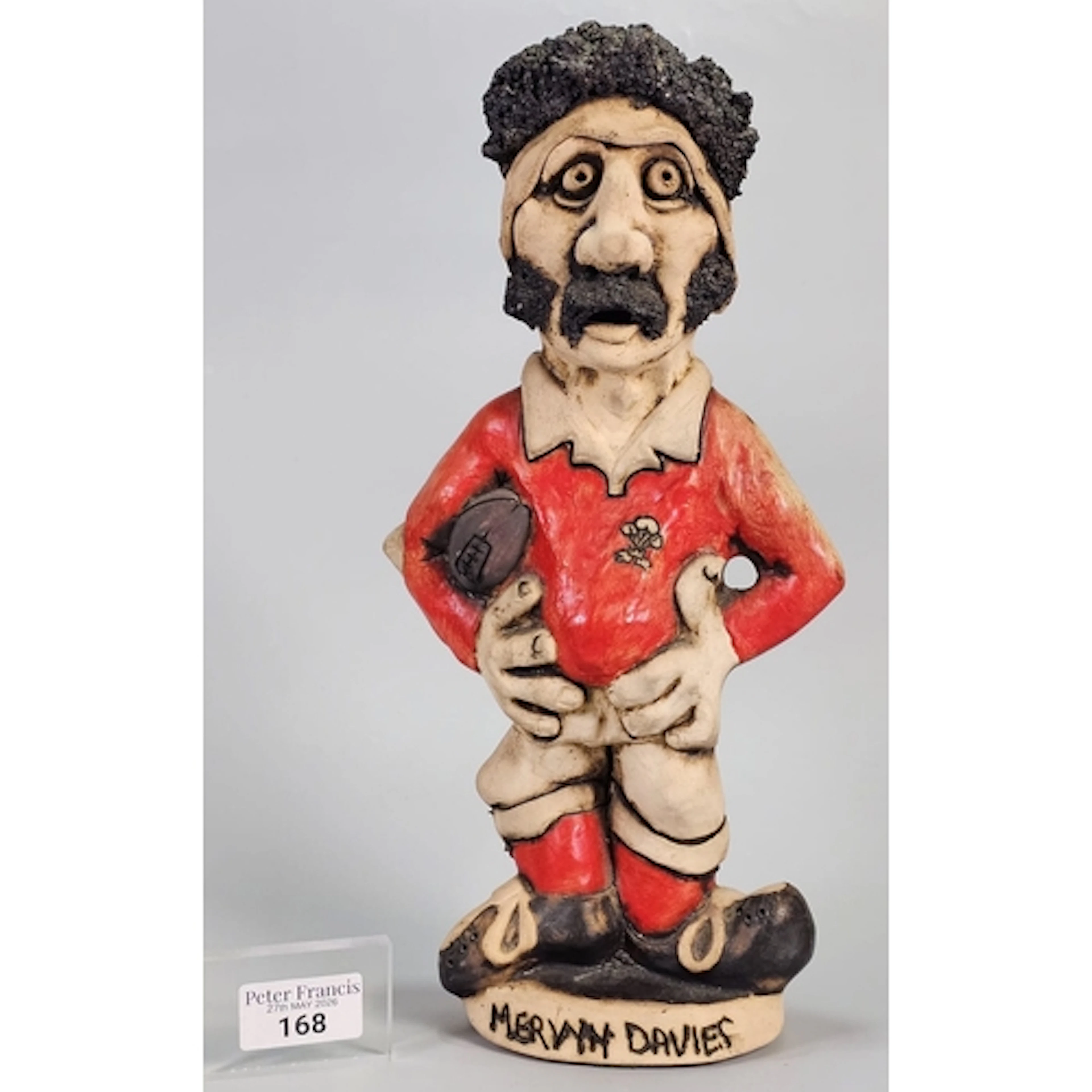 John Hughes, Welsh Rugby Union Grogg of 'Mervyn Davies'. 32c...