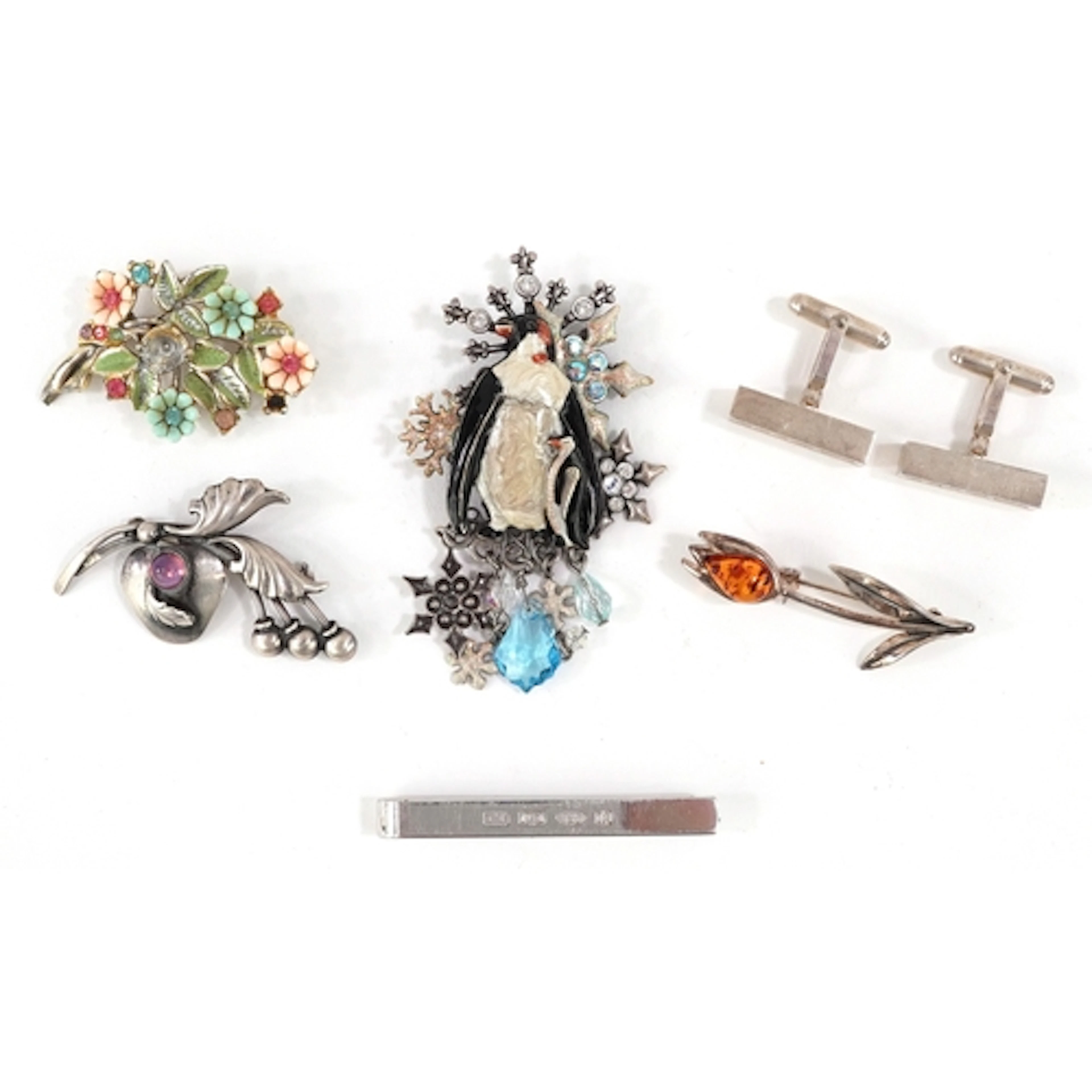 Vintage and later jewellery including a pair of Charles Tyrw...