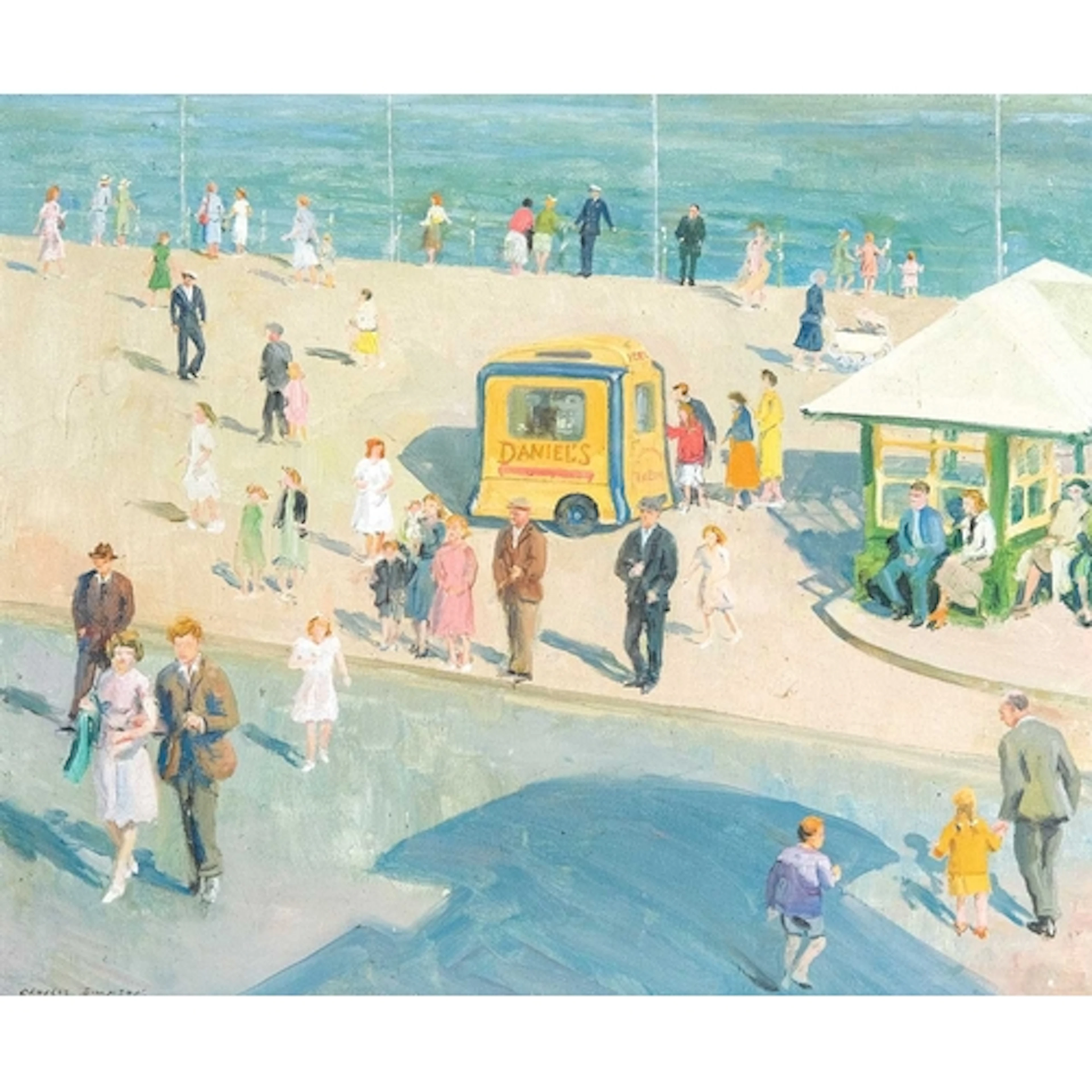 § Charles Walter SIMPSON (1885-1971) Figures on the Promenad...