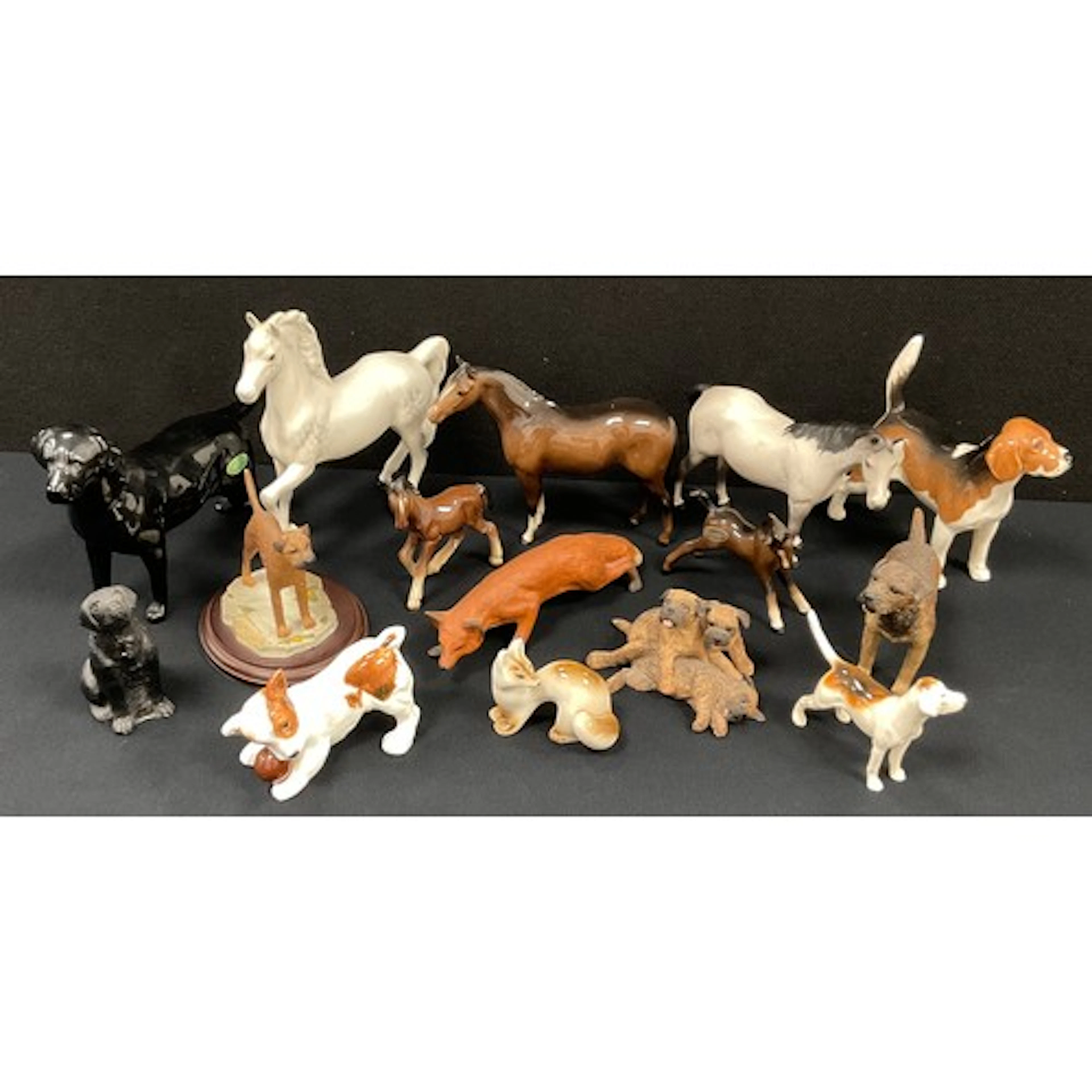 Beswick - dapple grey prancing Arab horse 1261, 17cm high; b...