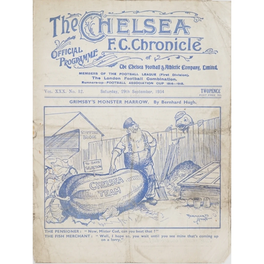 Chelsea F.C. Chronicle official football programme - Grimsby...