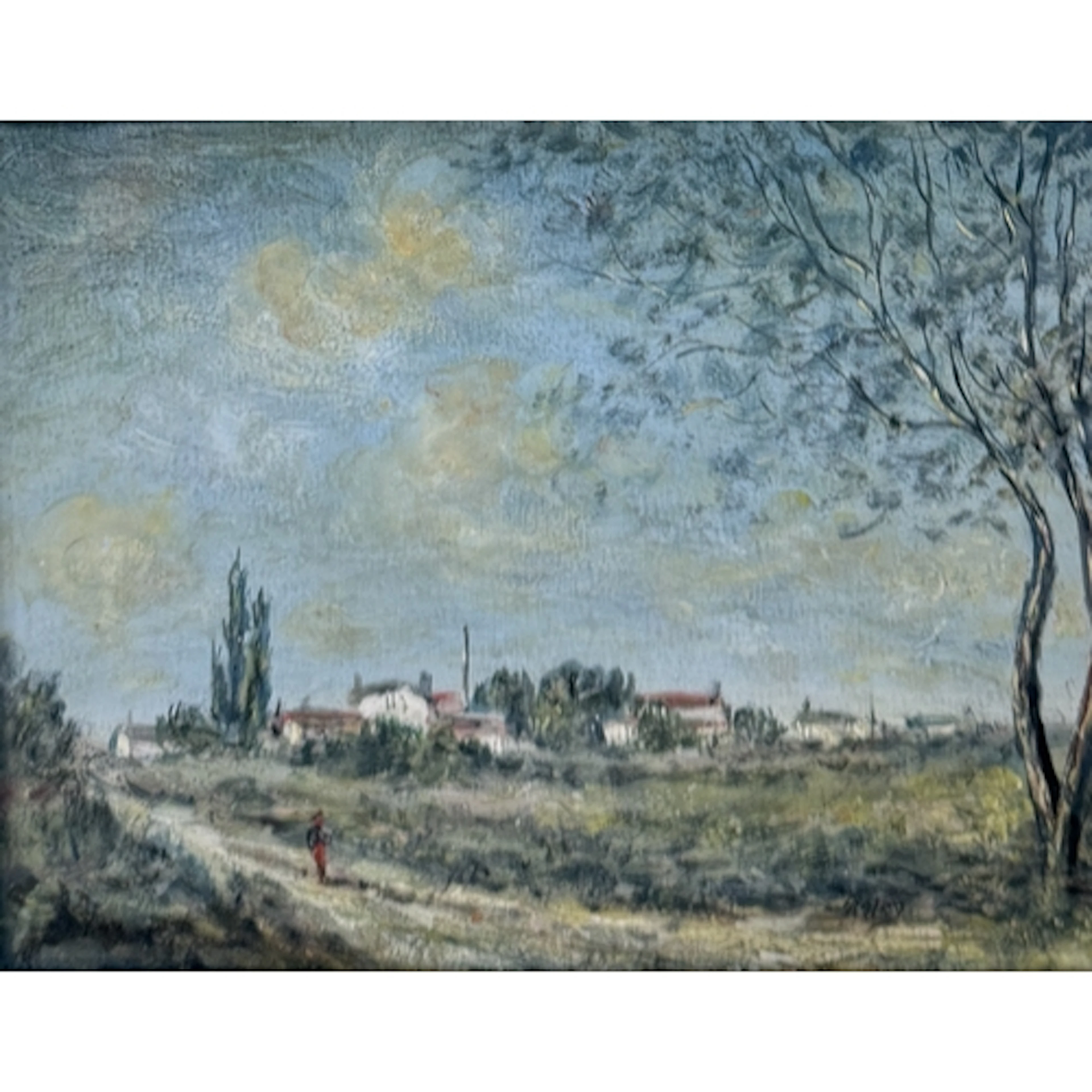 ALFRED SISLEY (1839-1899): AN OIL PAINTING ON BOARD DEPICTIN...