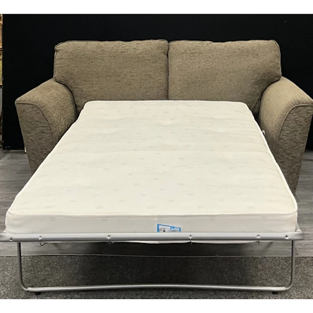 An Alstons Reuben two seater sofa bed, slate coloured uphols...
