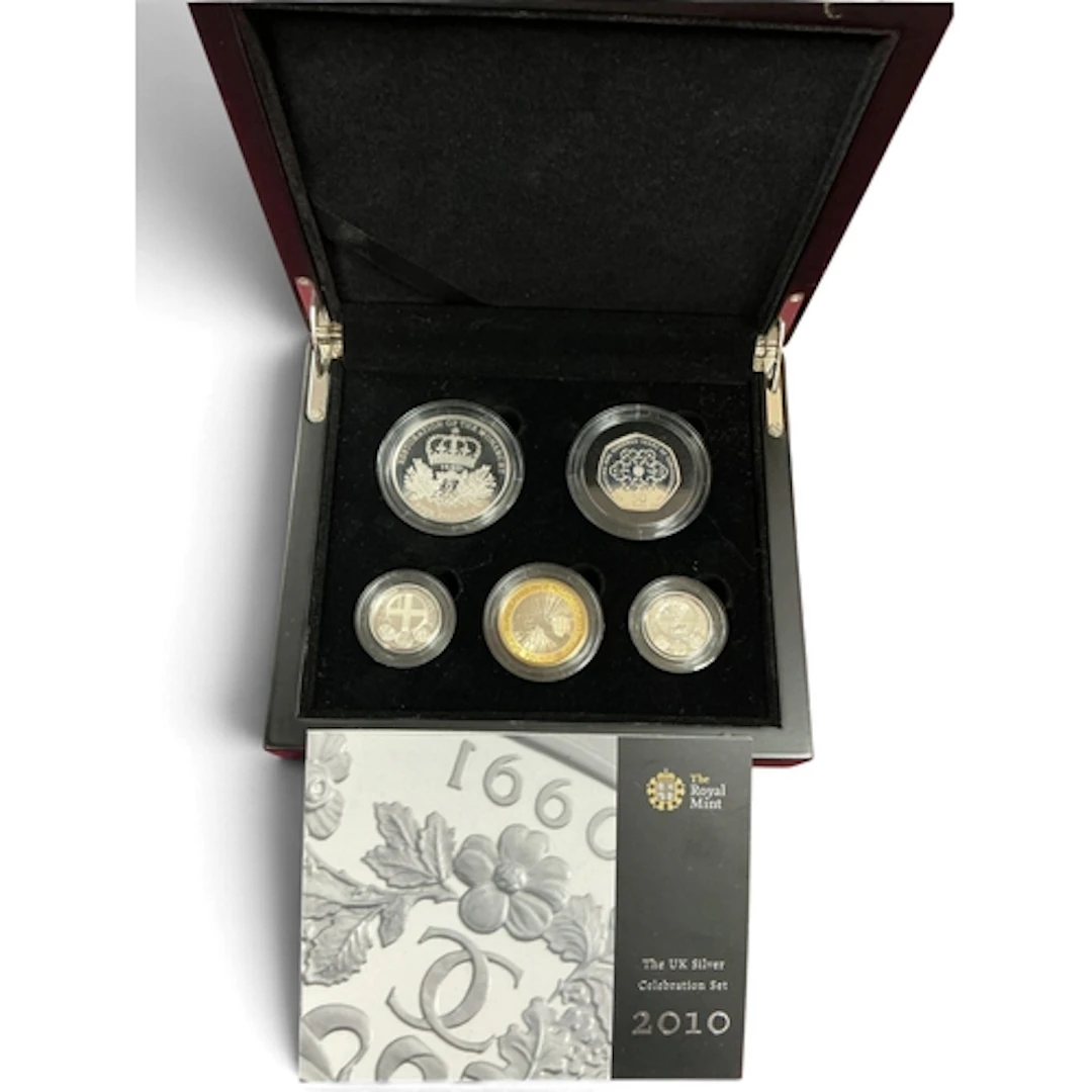 2010 Royal Mint UK Silver Proof Five Coin Celebration Set, c...