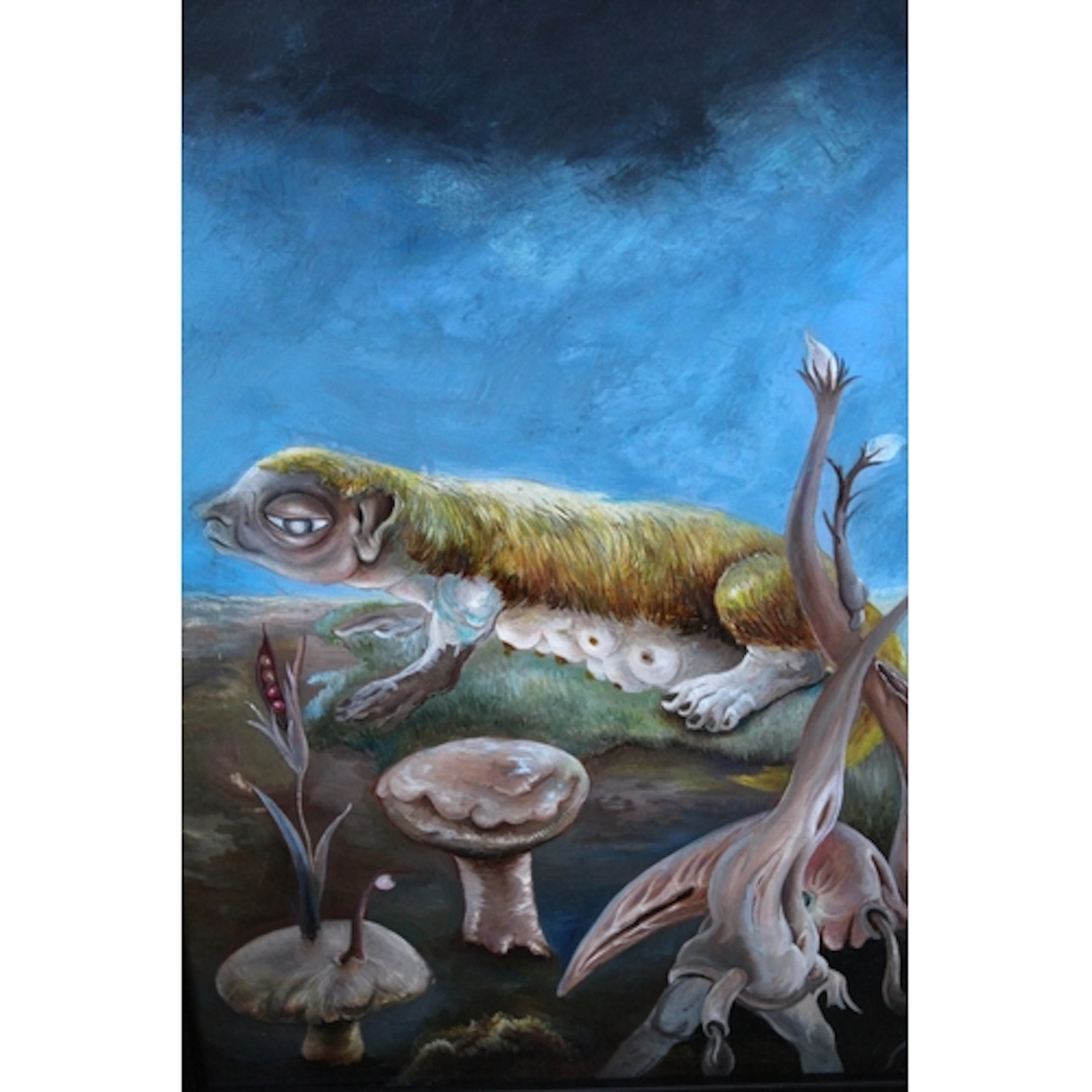 Attributed to Georges Spiro, oil on board, surrealist study ...