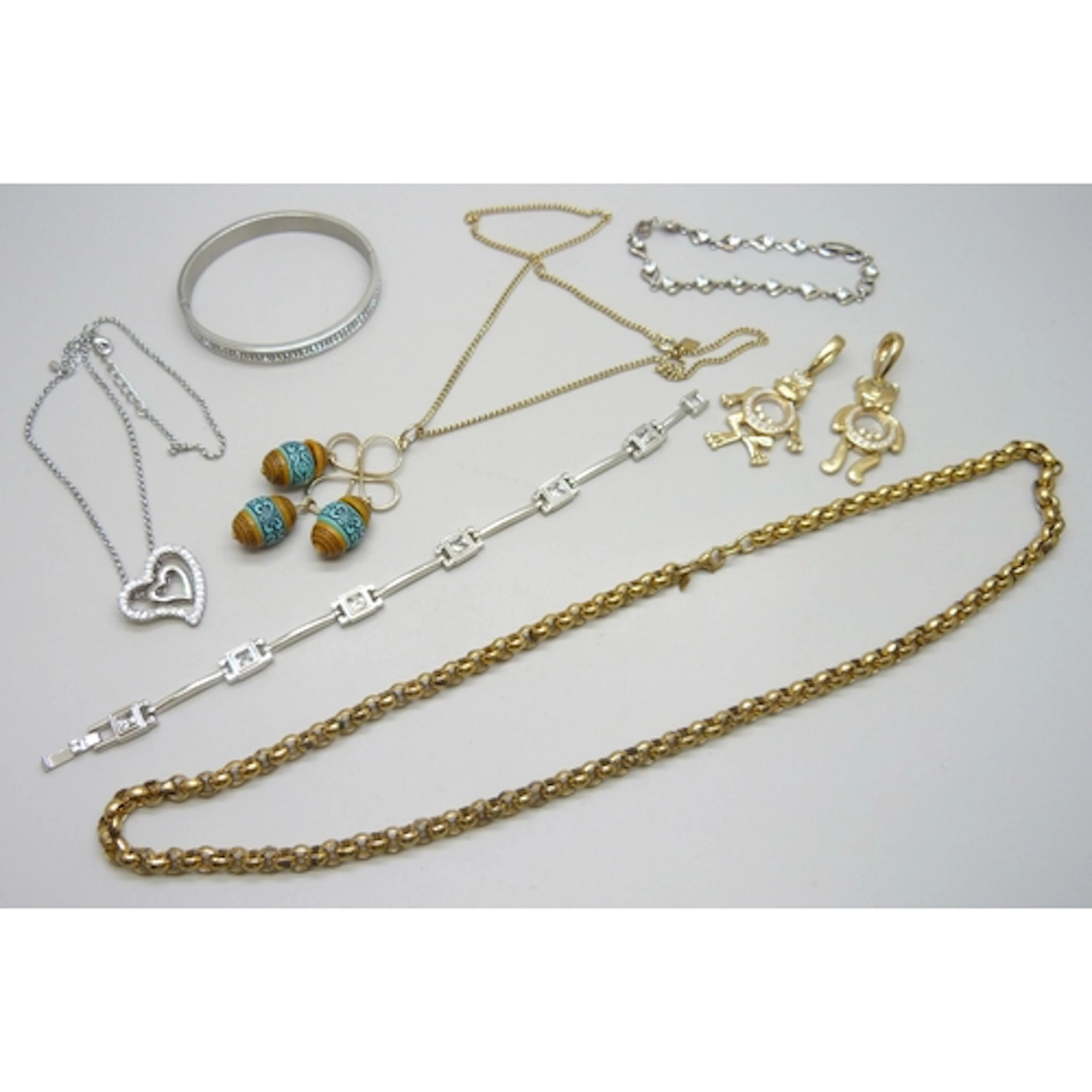 A Dyrberg/Kern bangle, a Monet necklet and a Sarah Coventry ...