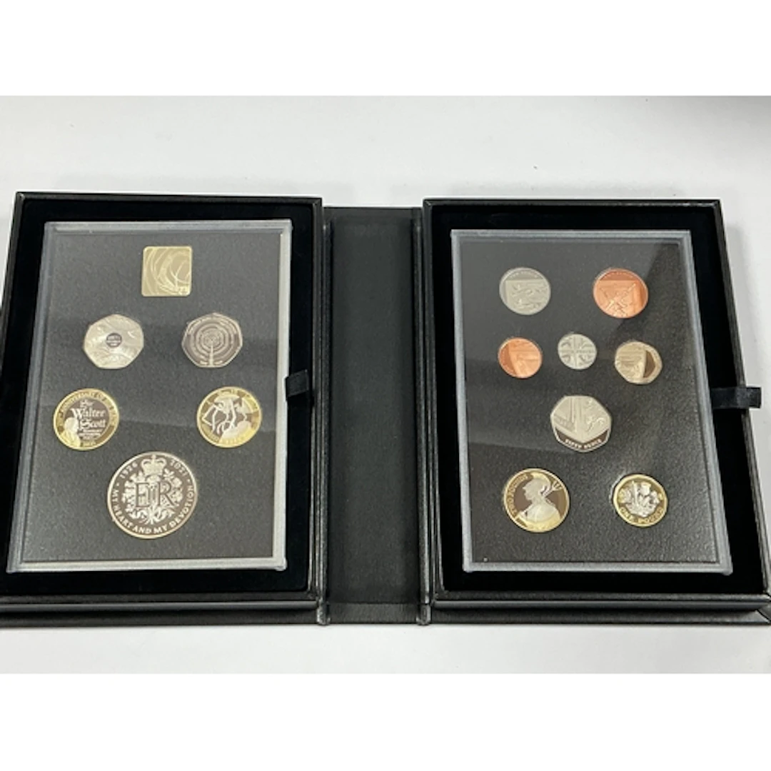 2021 Royal Mint Thirteen Coin Annual Proof Set, cased with a...