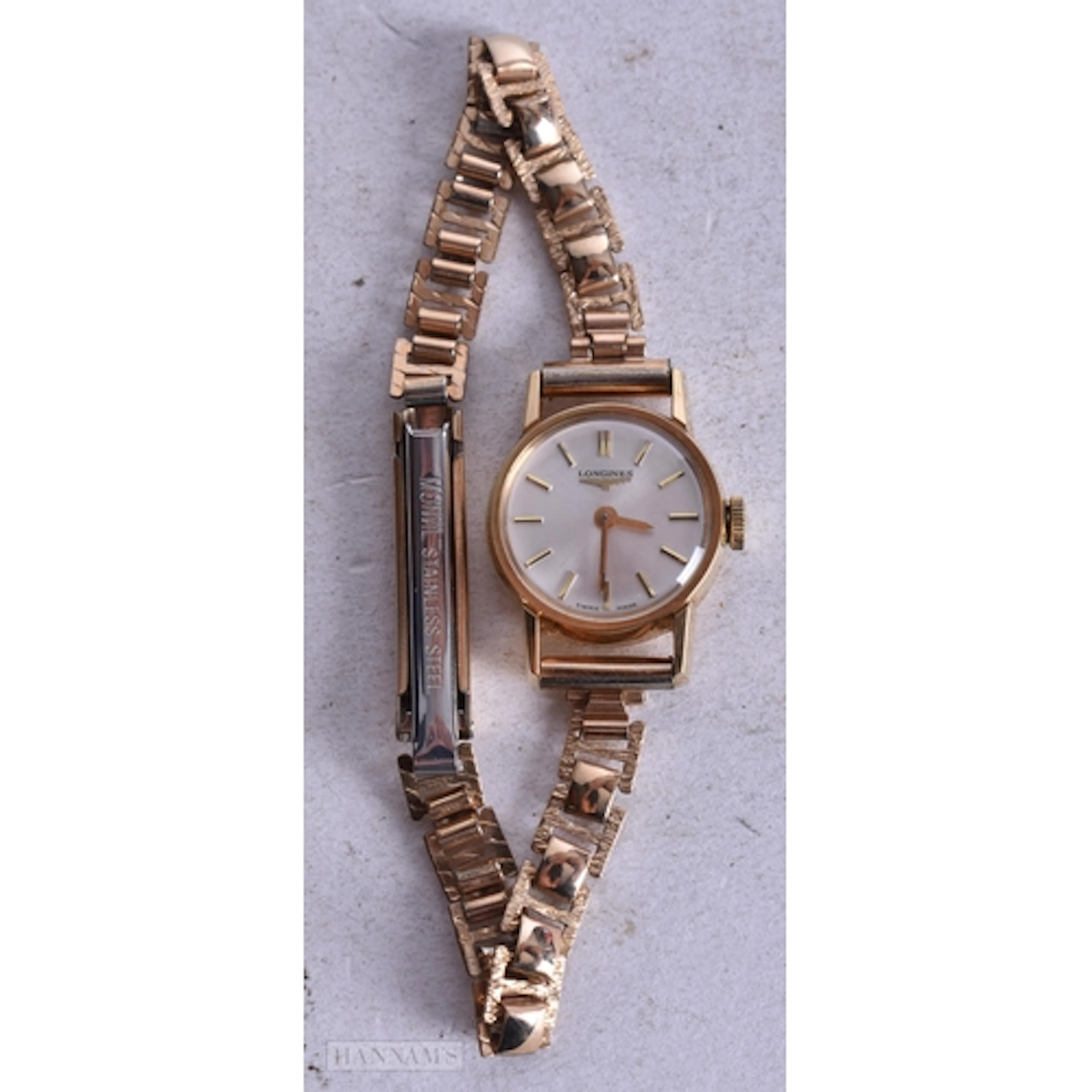A Gold Tone Ladies Longines Cocktail Watch. 2cm incl crown....